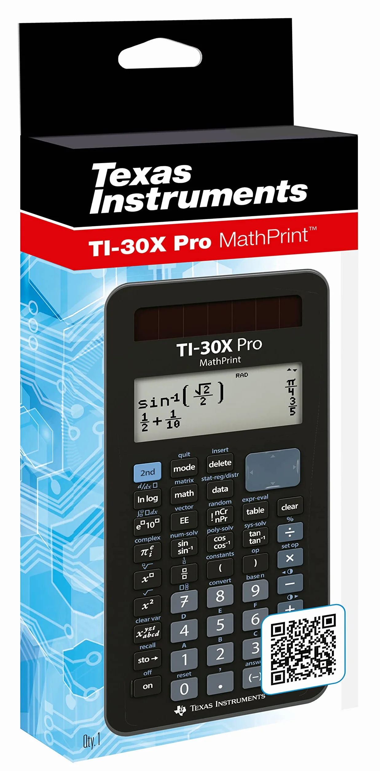 Texas Instruments TI-30X Pro Mathprint (FC), Negro