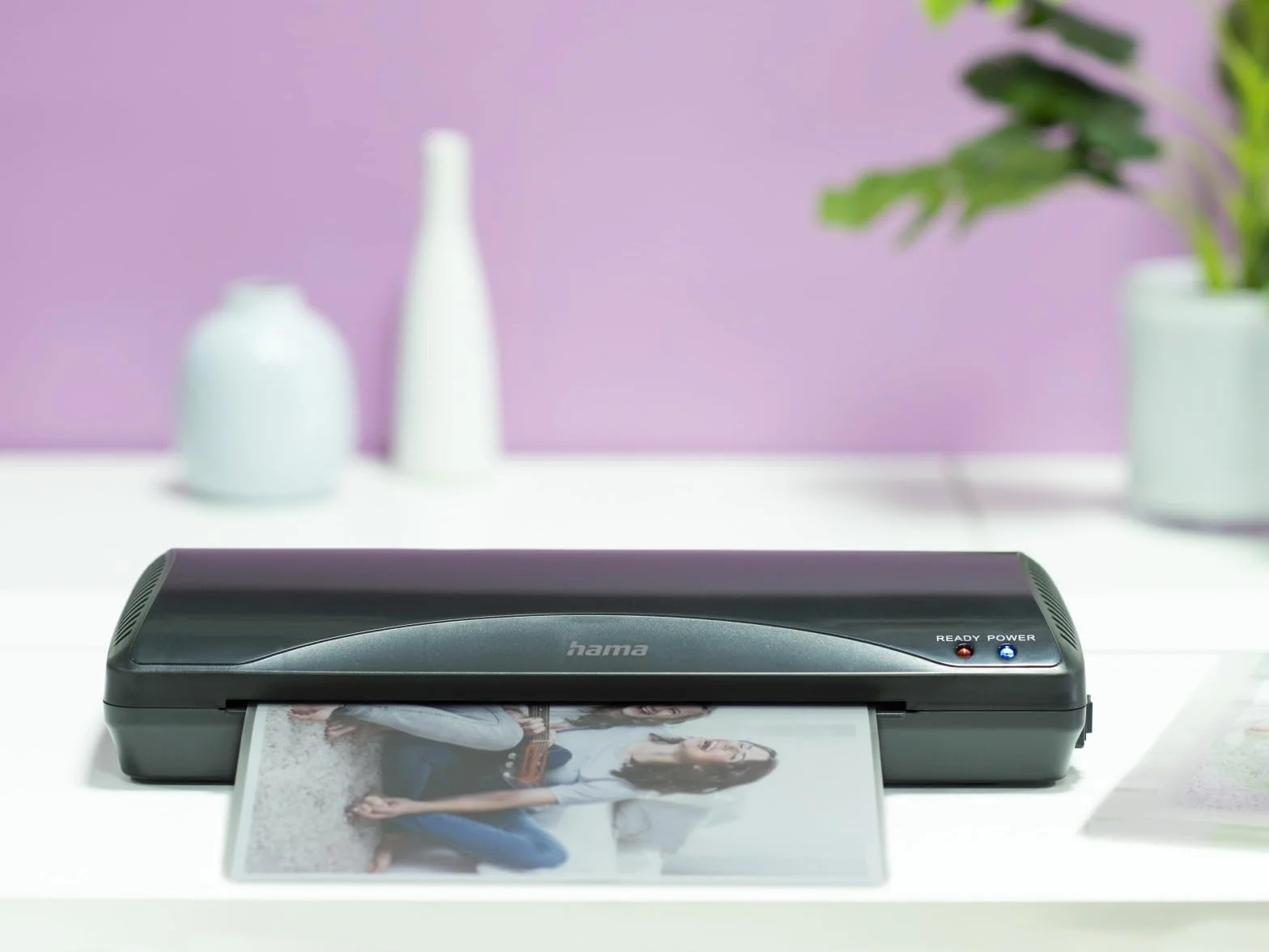 Hama Plastificadora Home & Office A4 Laminadora Caliente y Fría 2 Rodillos 250 mm/min Negro