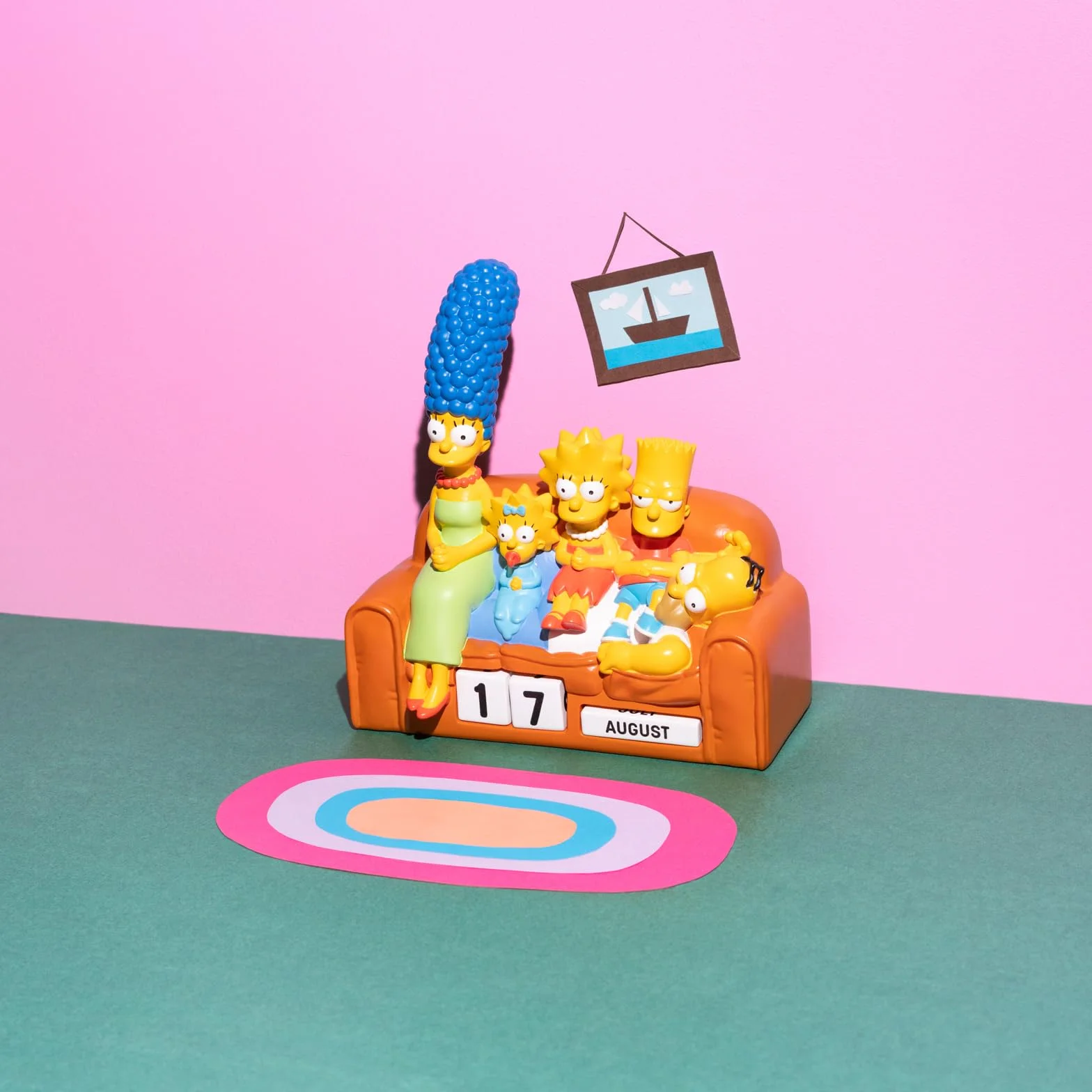 Calendario Perpetuo Simpsons 3D - Figuras Simpsons Regalo Original : Decoracion Habitacion Juvenil o Escritorio - Calendario sobremesa para niños y Adultos
