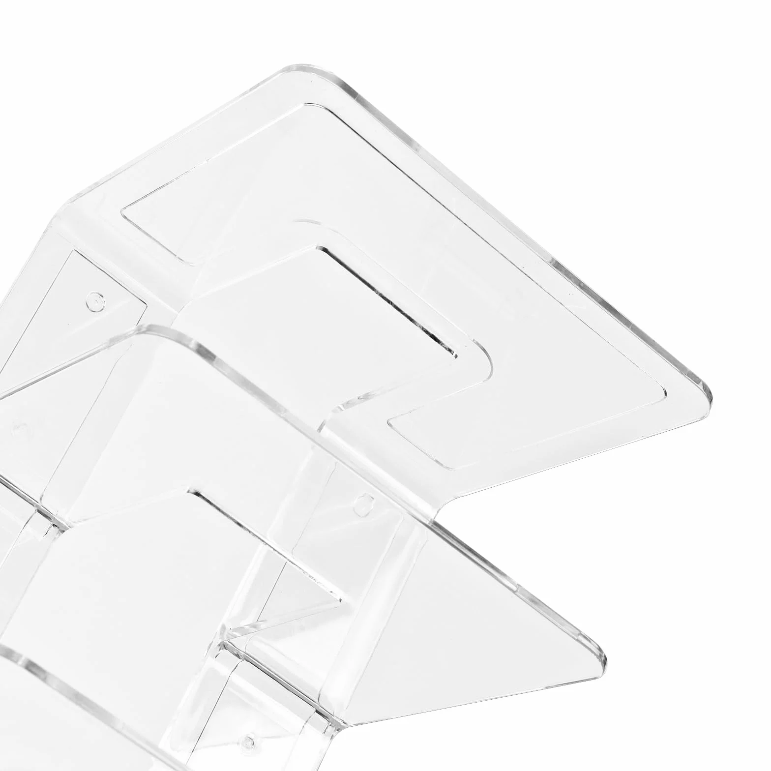 Soportes de acrílico transparente para revistas, clasificador de archivos con 4 ranuras, estante organizador para documentos