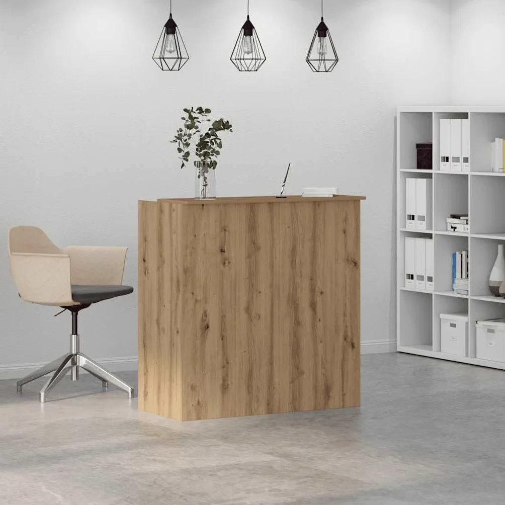 vidaXL Mostrador de recepción Roble artisian 100x50x103,5 cm, mostrador de recepción, mostrador de recepción de Oficina, mostrador de Caja