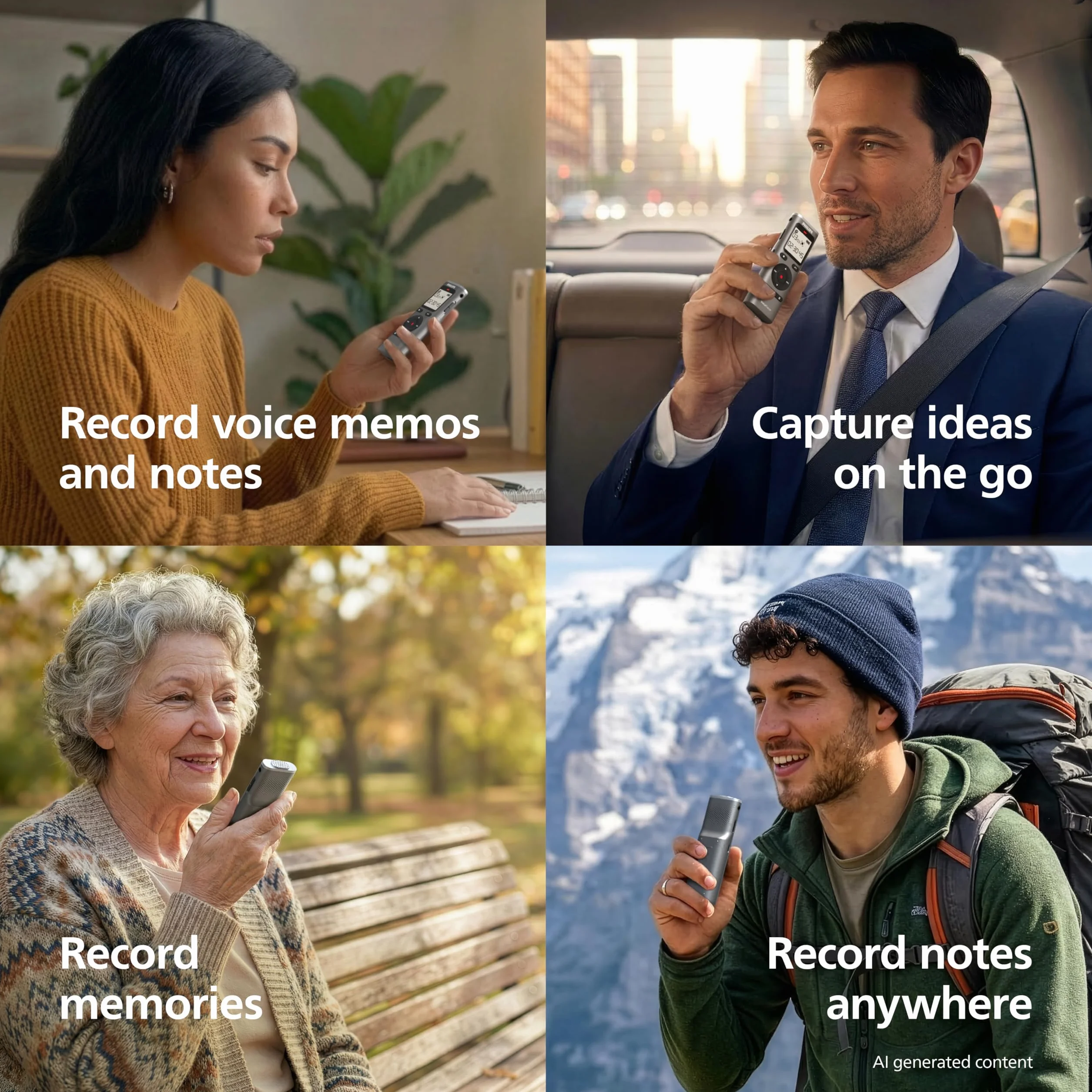 Philips DVT1170 VoiceTracer, grabadora de Audio, 8 GB, Ranura para Tarjeta Micro SD