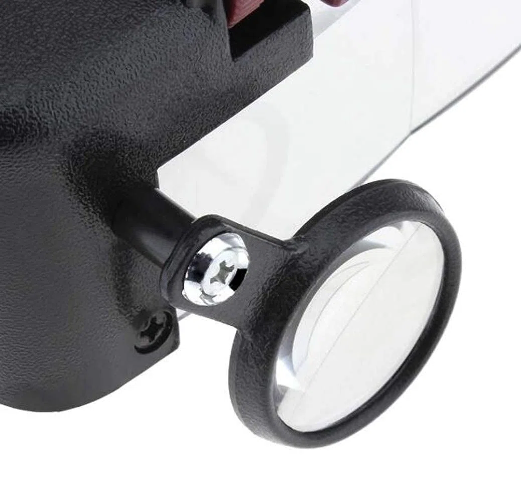Lupa con Luz, Diadema, Visera con Lupa Iluminada para Lectura, Lupa para Joyería, Reparación De Relojes Y Electrónica.