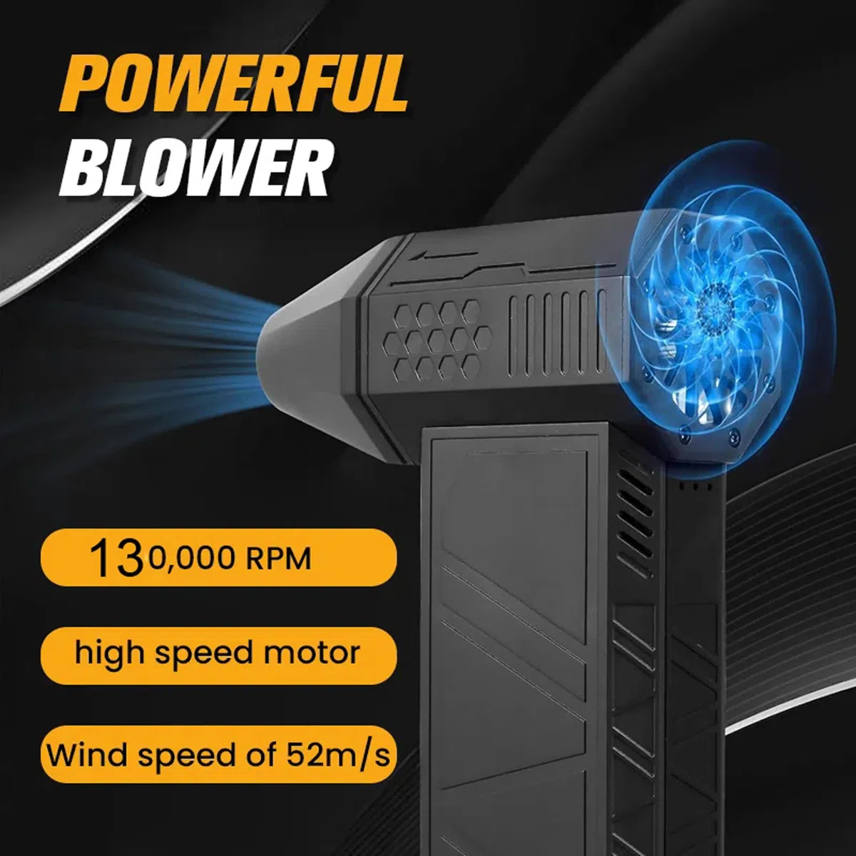 Ac-27 Air Duster, 2025 New Air Duster Ac-27, soplador de polvo eléctrico, 3 velocidades, 150.000 rpm, soplador de polvo, recargable, plumero de aire comprimido para teclado, coche, casa (negro)