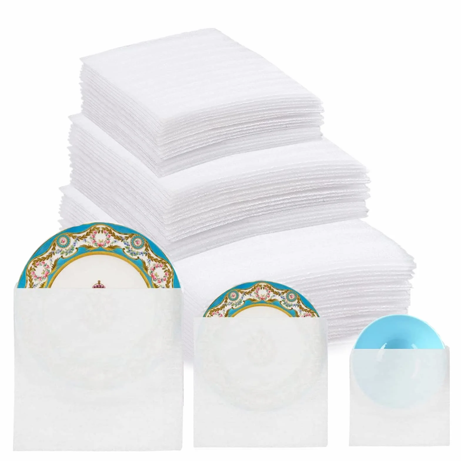 60 Piezas De PláStico Burbujas Embalaje Espuma PláStico Burbujas Material De Embalaje Hoja De Espuma Para Almacenamiento De Platos De Mudanza Vidrio, Muebles, Porcelana Y Vajilla (3 TamañOs)