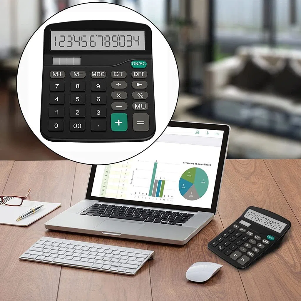 FMURY - Calculadoras electrónicas de escritorio de pantalla grande de 12 dígitos para el hogar, oficina, escuela, herramientas de contabilidad financiera
