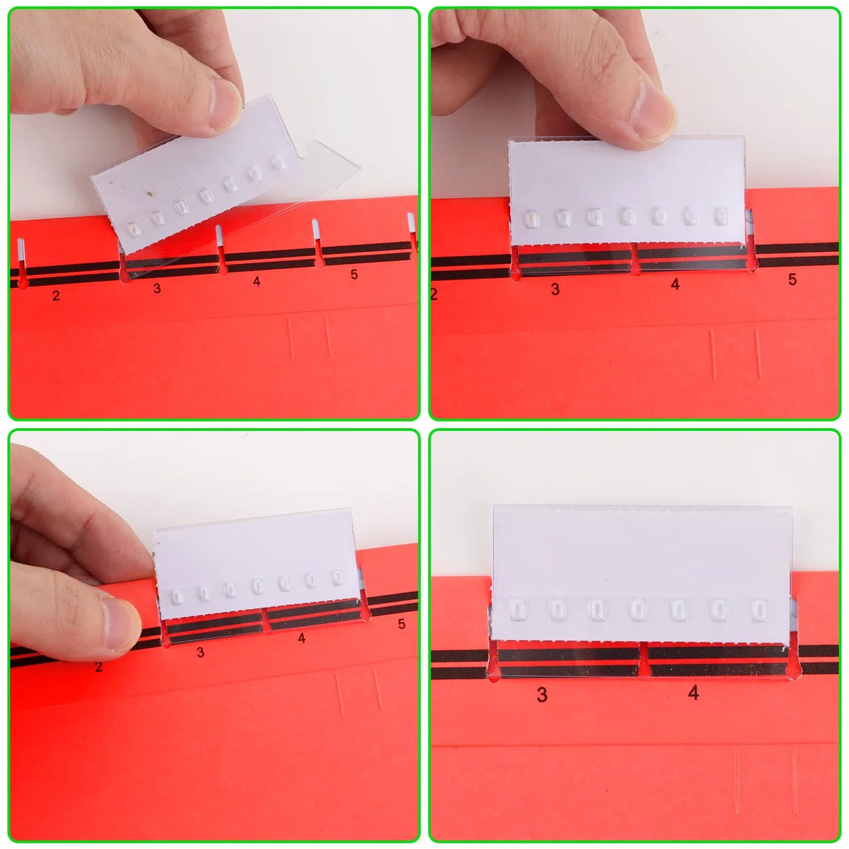 25 piezas carpetas colgantes A4, 5 colores carpetas colgantes a4 plastico, carpeta colgante plastico con pestañas y soportes para tarjetas para la escuela, el hogar, Oficina