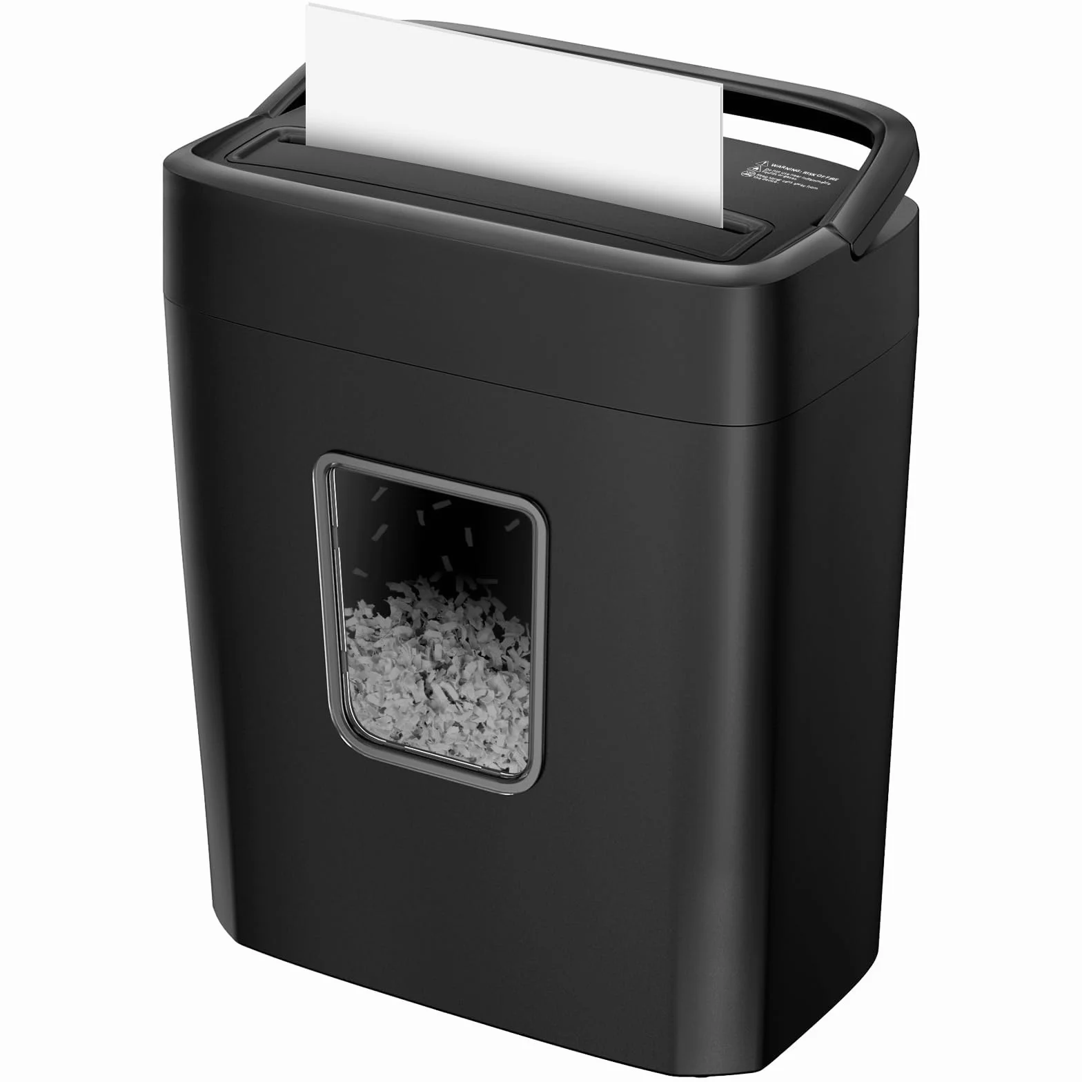 Bonsaii Trituradora de Papel 8 Hojas, Destructora de Papel para Oficina y Hogar, Nivel de Seguridad P-4, Corte Cruzado 5×14mm, Tritura Tarjetas de Crédito, Clips, Grapas, C261-C