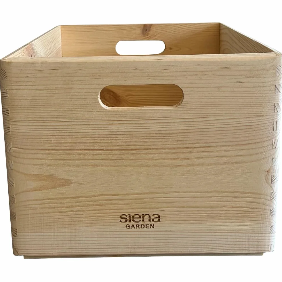 Siena Garden Caja multiusos de 40 x 30 x 22 cm, pino FSC 100%
