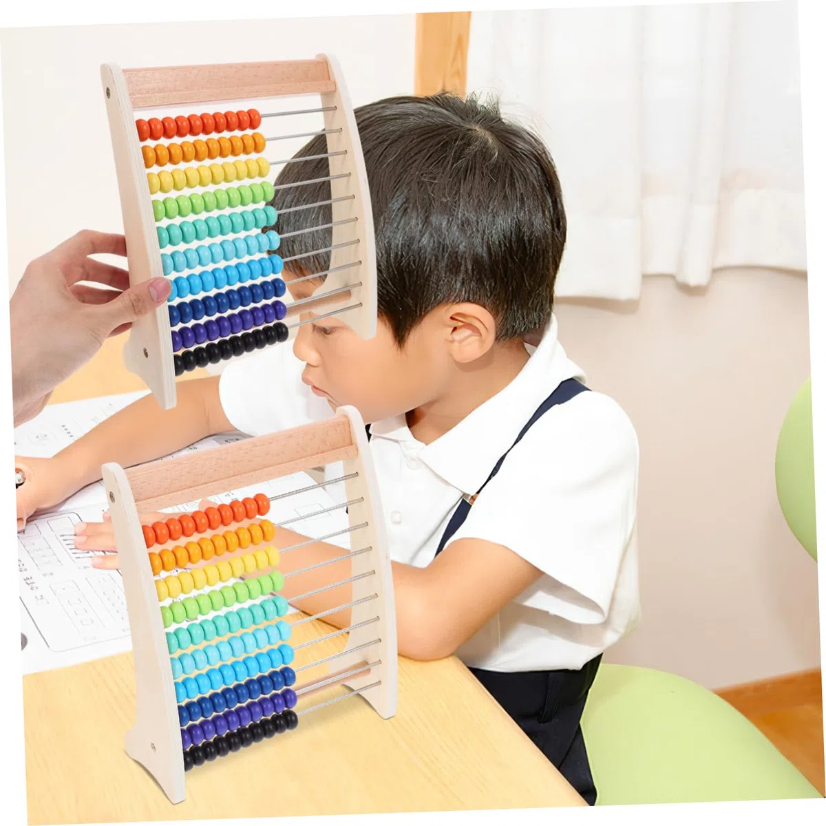 Didiseaon Ábaco de Madera para Niños 13 Niveles, Herramienta Didáctica para Coordinación Mano- y Desarrollo de Habilidades de Cálculo