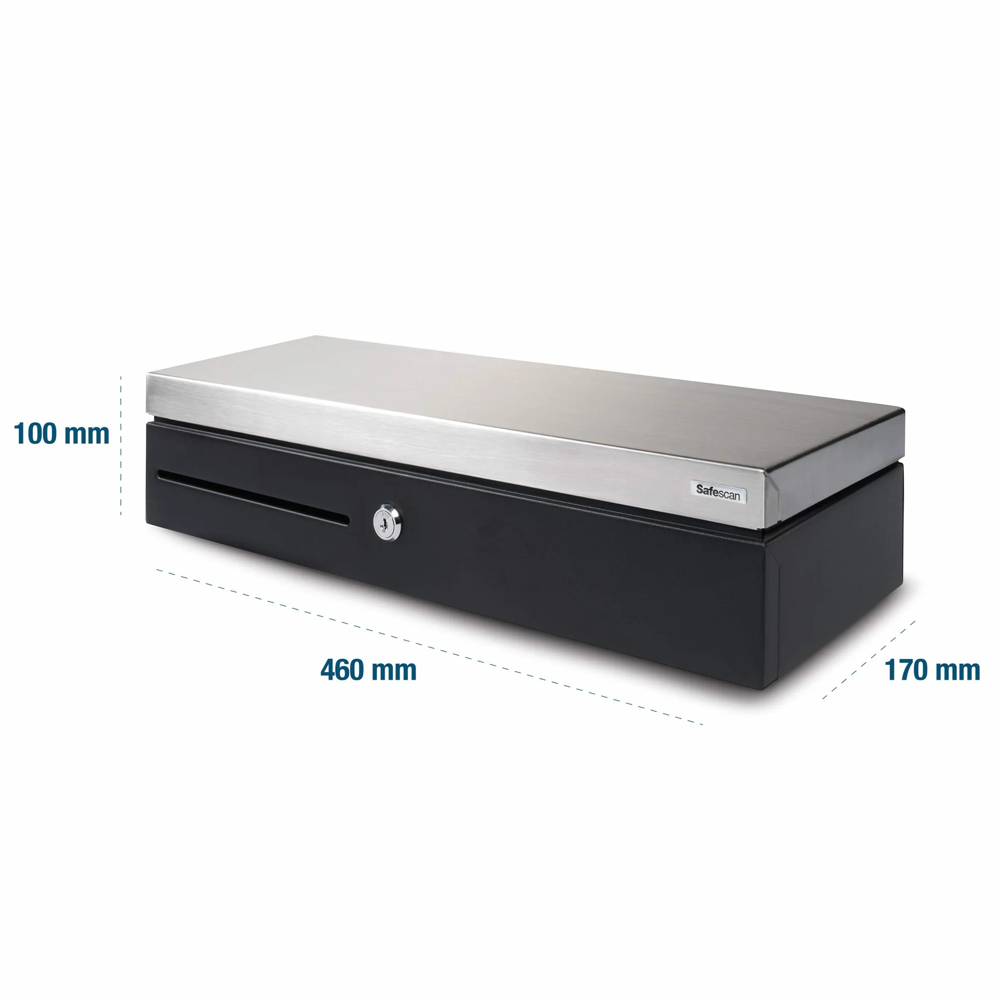 Safescan SD-4617S Cajón portamonedas vertical caja registradora 6 apartados billetes 8 monedas conexión RJ-12 46x17x10 cm
