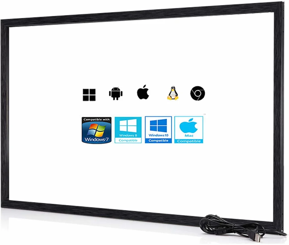 Chengying Marco táctil infrarrojo multitáctil de 65 pulgadas, 10 puntos, panel táctil infrarrojo, superposición táctil infrarroja de 65 pulgadas, interfaz USB, compatible con HID