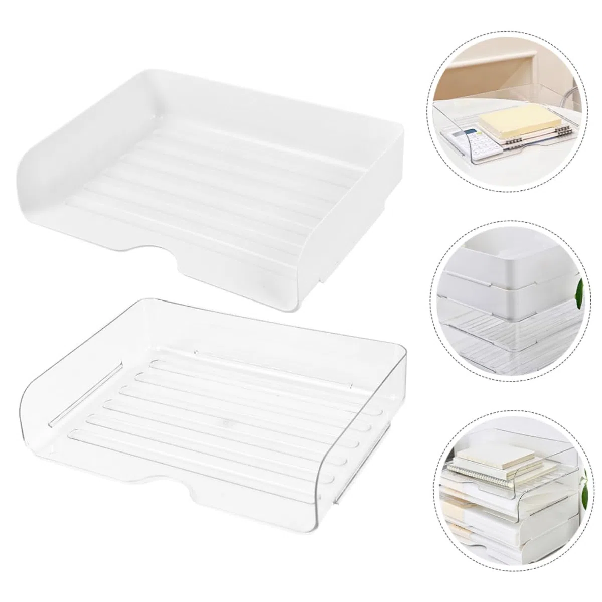 4piezas Clasificador De Papel Organizador De Escritorio Bandeja Para Documentos Organizador De Documentos Bandeja Para Archivos Transparente Para Oficina
