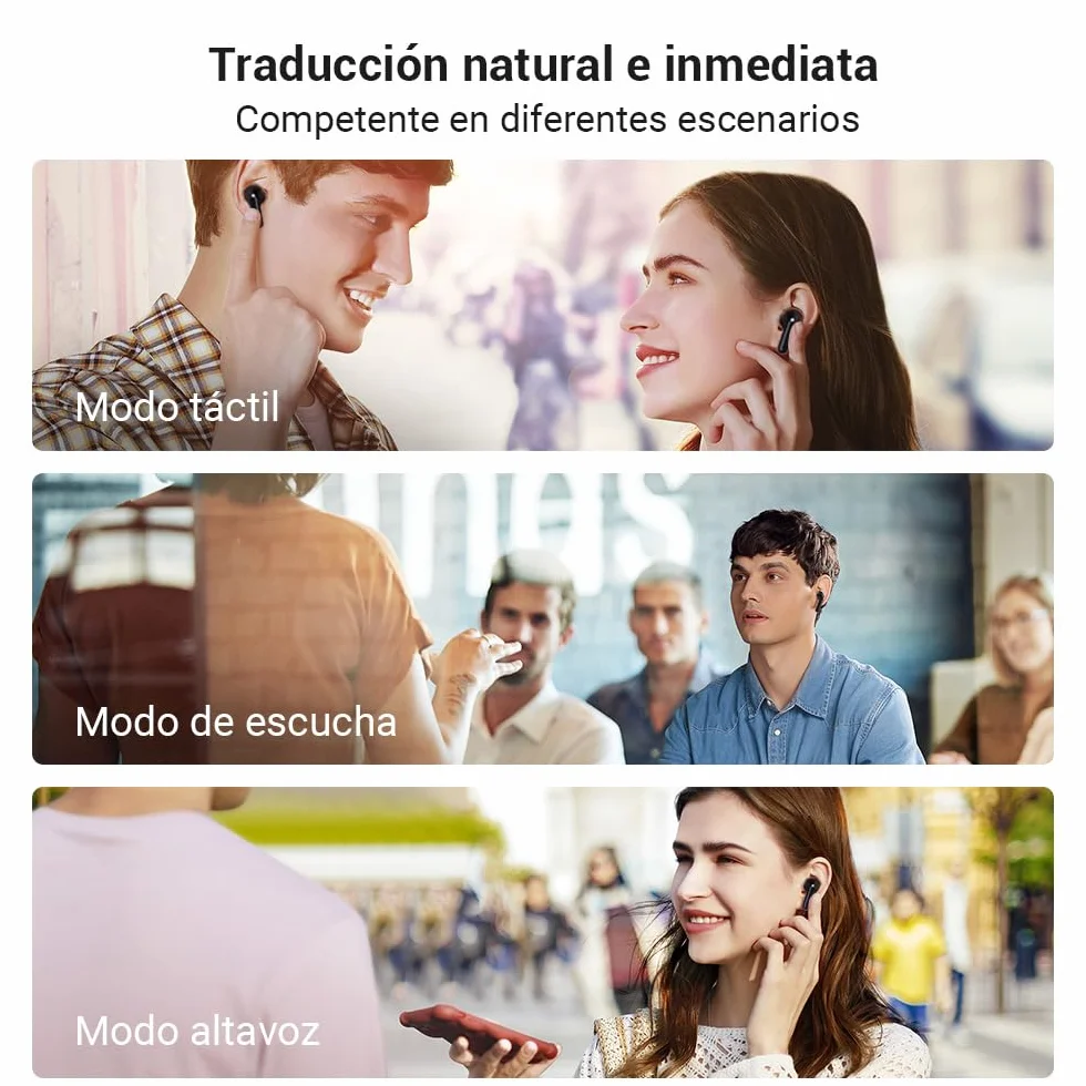 Timekettle M3 Traductor Instantaneo de Voz, Aplicación para 40 Idiomas y 93 dialectos, Traductor de Idiomas Explorar la Vida de los expatriados con Libertad, Compatible con iOS y Android