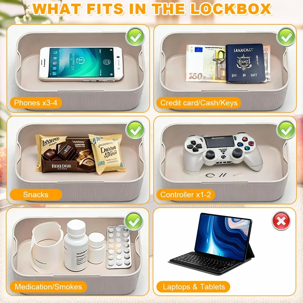 Caja de Seguridad con Temporizador Timed Phone Lock Box 2 Modos de Trabajo para Teléfono Móvil
