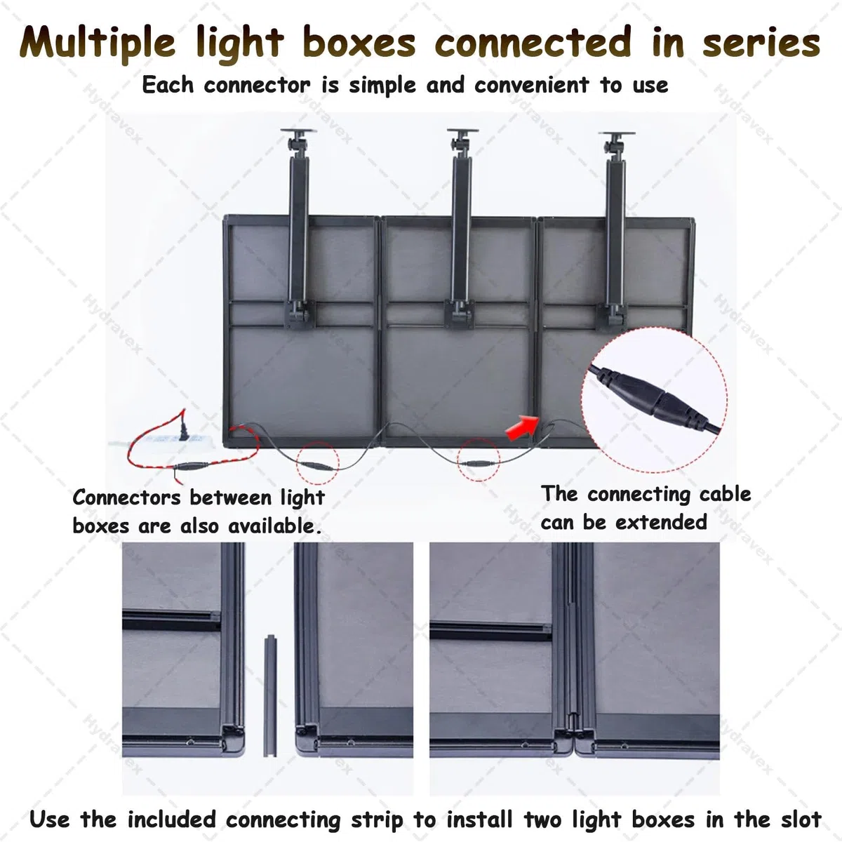 Caja de luz LED, marco digital delgado a presión, valla publicitaria montada en la pared para publicidad, letrero de menú colgante para restaurante, cafetería, tienda