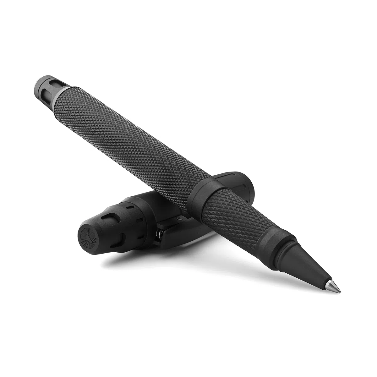 Bolígrafo roller Colibri Ascari-Negro mate con acabado moleteado-Bolígrafo de lujo-Sistema de punta de bock mediano-Se entrega en un elegante estuche de regalo-Adecuado para hombres como para mujeres.