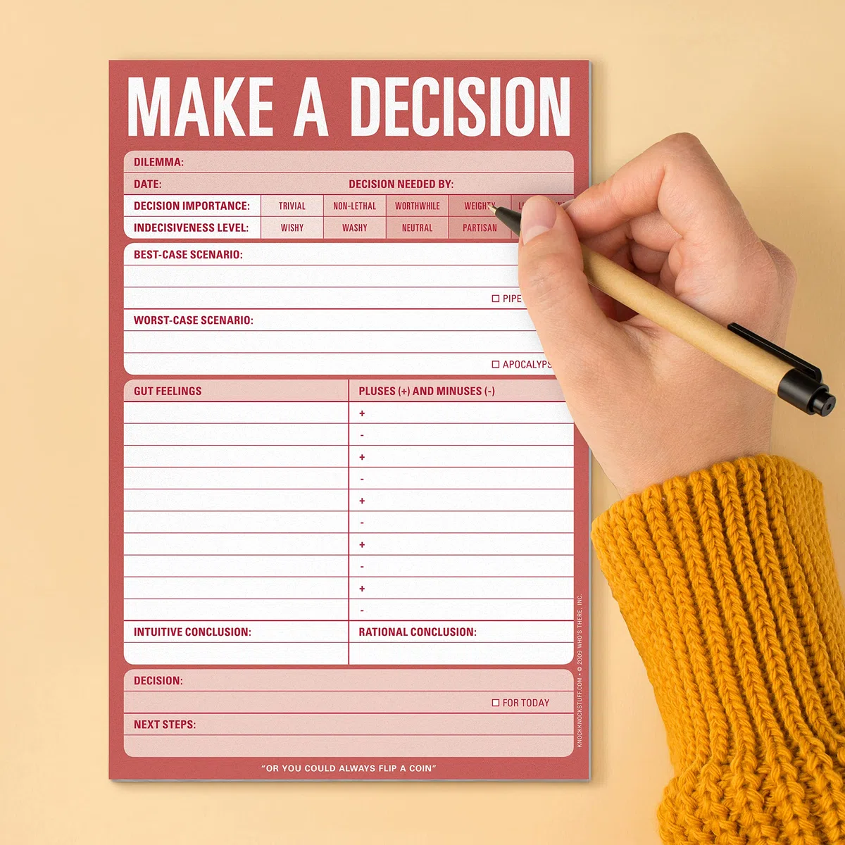 Knock Knock Bloc de notas Make a Decision (12217)