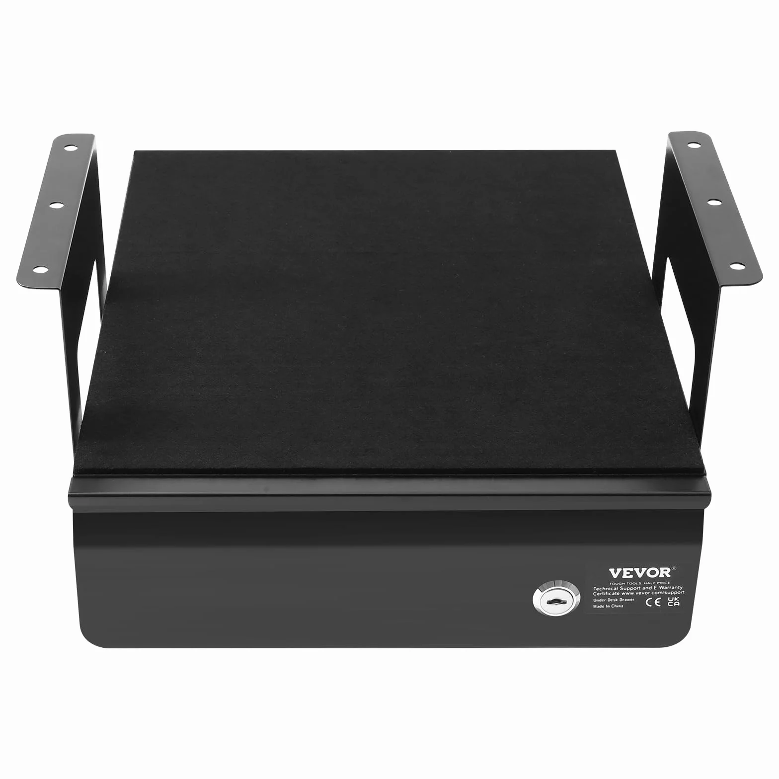 VEVOR Cajón Deslizable Debajo del Escritorio con Cerradura, Organizador de Almacenamiento Oculto, 365 x 335 x 185 mm