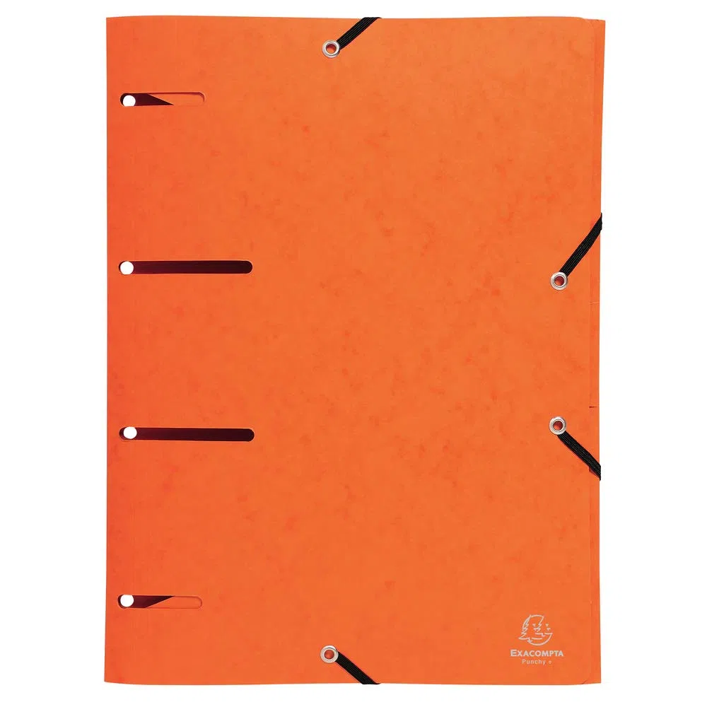 Exacompta Punchy - Pack de 25 carpetas con gomas y 3 solapas perforadas, 24 x 32 cm