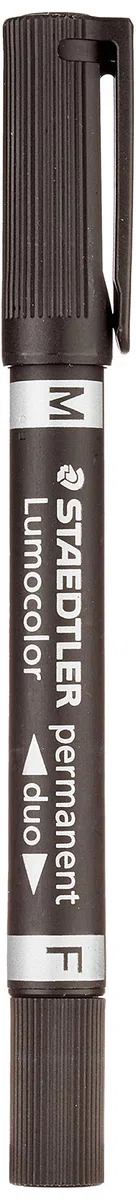 STAEDTLER Lumocolor 348 Permanent Duo – negro, pack 30, 0,6 & 1,5 mm