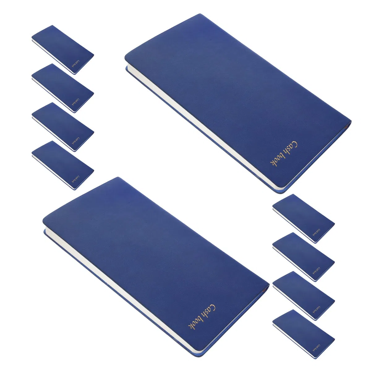 BESTonZON Cuaderno de Presupuesto A6 Portátil Azul PU Libro de Contabilidad 10 Unidades Planificador de Gestión Financiera Diario para Control de Gastos y Ahorro en Oficina y Hogar