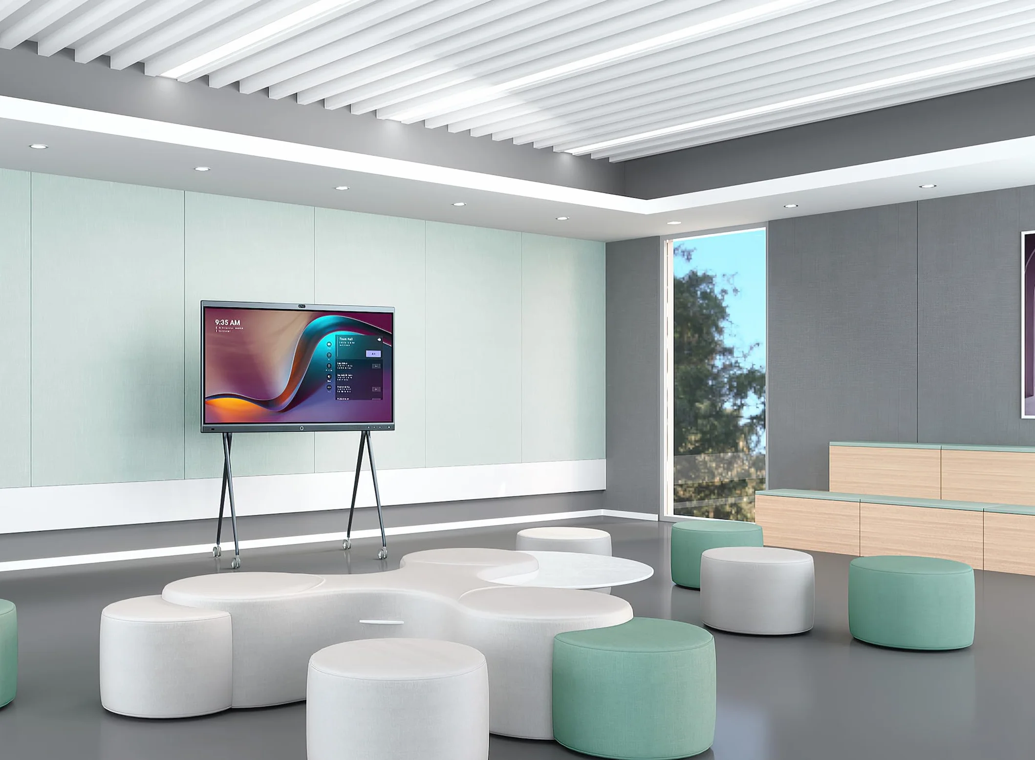 Yealink MeetingBoard Écran plat interactif 165,1 cm (65") LED Wifi 4K Ultra HD Noir Écran tactile Intégré dans le pr
