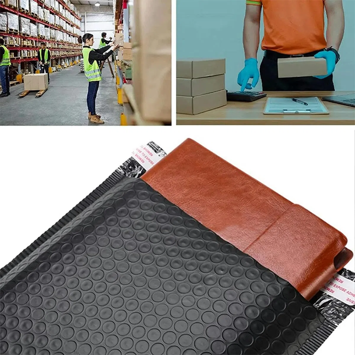 100 sobres de burbujas de papel Kraft sobres acolchados sobres de envío autosellados bolsa de embalaje de envío bolsas de almacenamiento de mensajería-azul-18 * 23cm