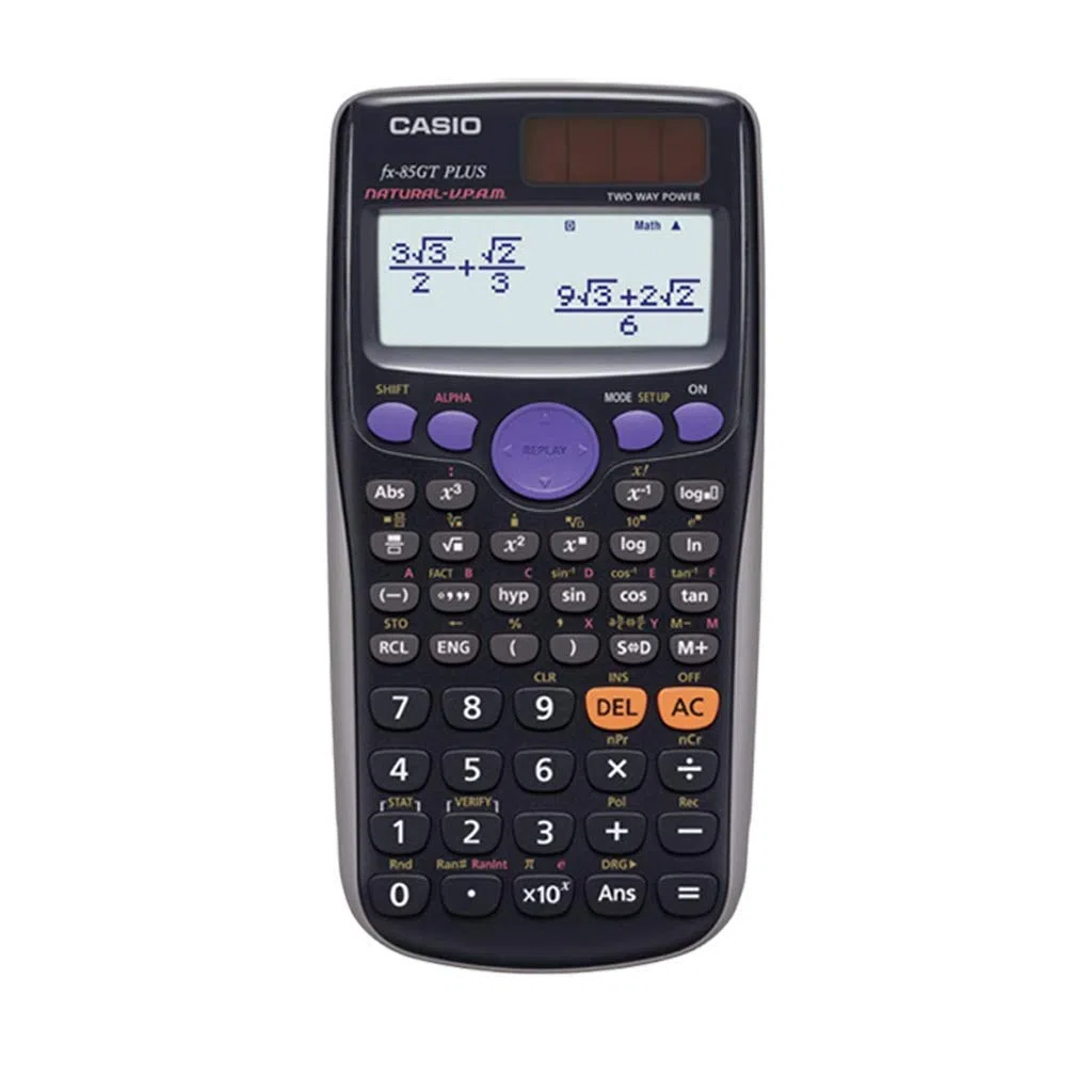 Casio FX-85GTPLUS - Calculadora científica (260 funciones, LCD, 10 dígitos), color negro