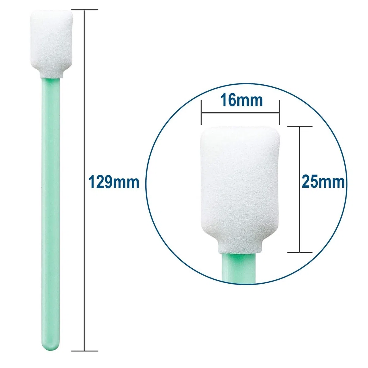 Juego de toallitas limpiadoras de espuma de alta calidad, perfectas para zonas sensibles, para el cuidado y la limpieza, electrónica y médica, todas las formas/longitudes por 100 unidades,