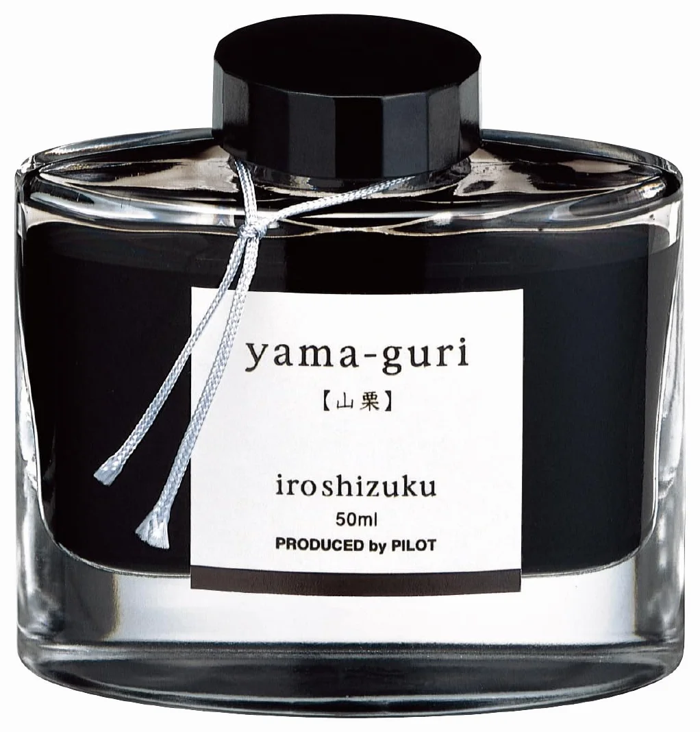 Pilot Iroshizuku Fountain Pen Ink - 50 ml Bottle - Yama-guri Wild Chestnut (Dark Brown) (importación de Japón)
