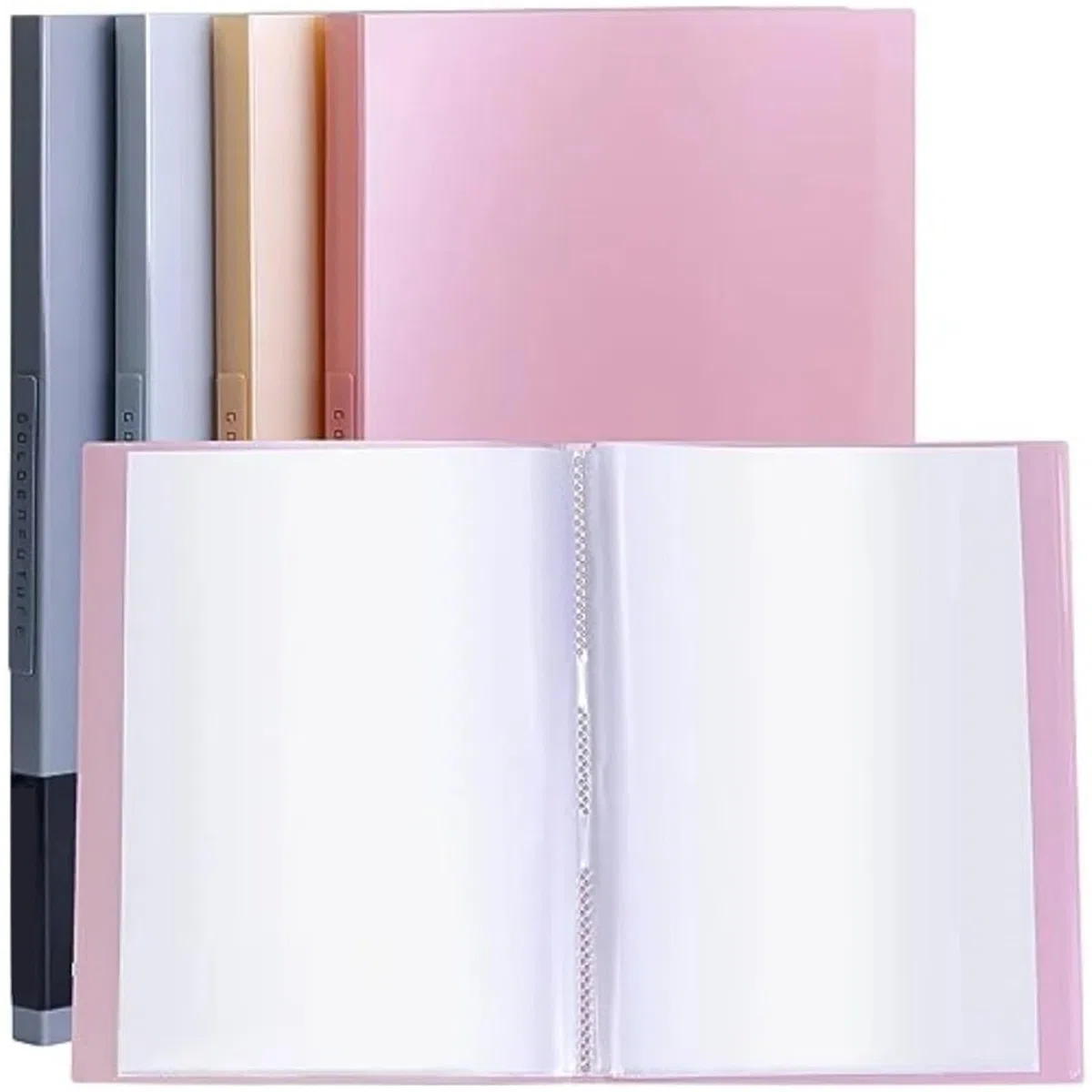 Carpeta de 4 Uds con fundas plástico, carpeta portafolios arte resistente 8,5x11 y 20 bolsillos protectores hojas transparentes, muestra 40 páginas presentes para Oficina,Colección