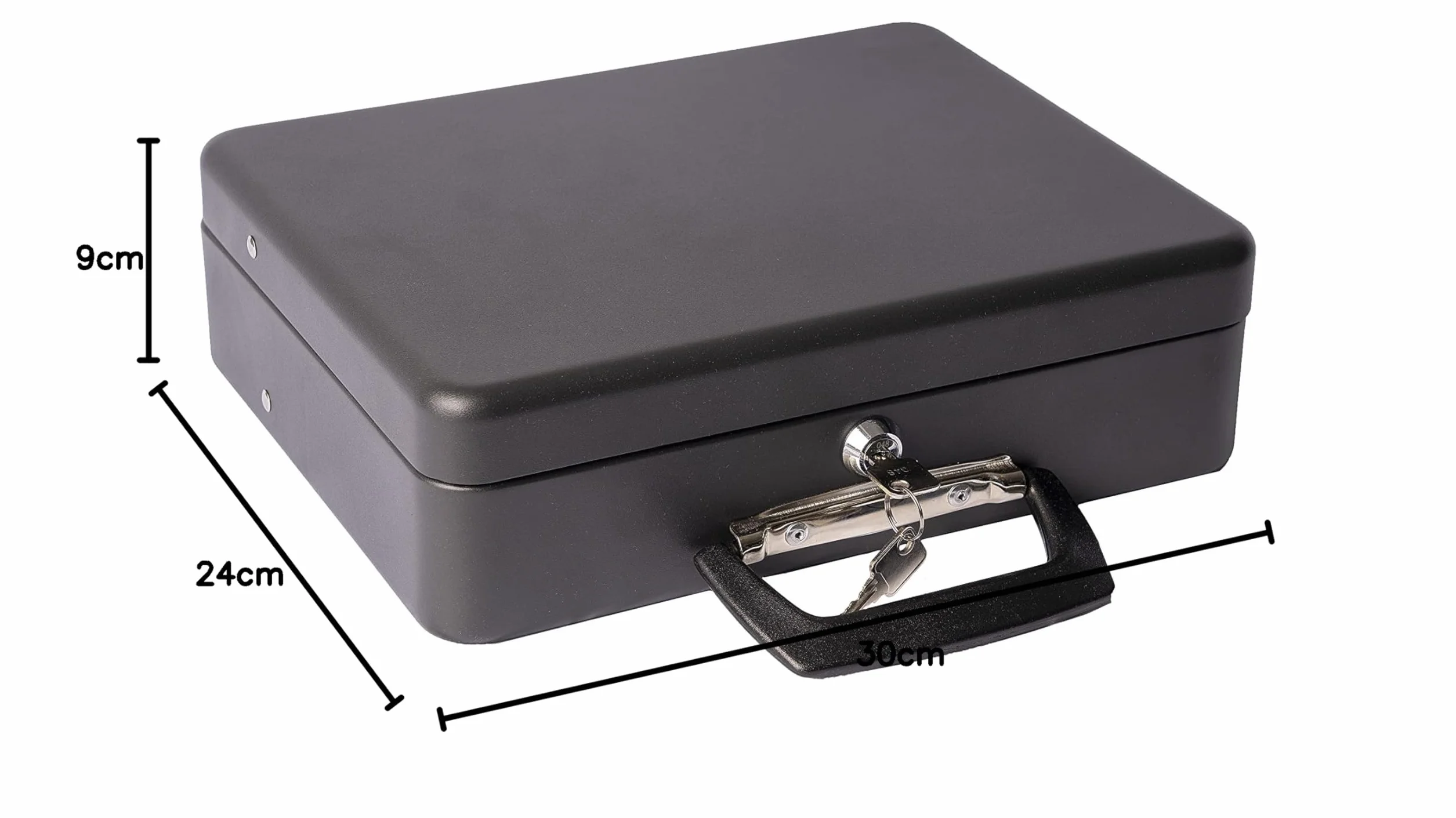 Arregui Caja Caudales con Llave C9244H-EUR Acero Negro Portátil