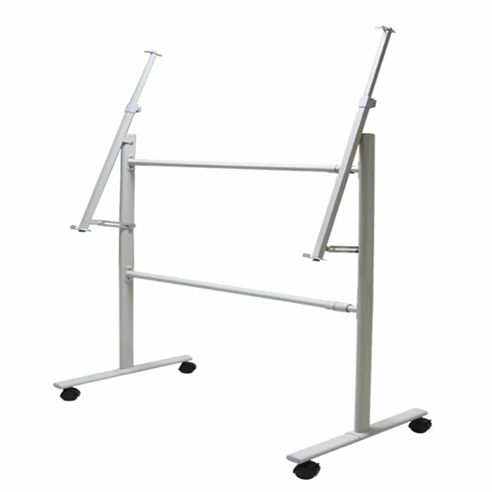Soporte De Pizarra Blanca Rodante Grande, Estante De Soporte De Pizarra De Borrado En Seco Móvil De Ángulo Ajustable, Se Adapta A Pizarra Blanca Tamaño Máximo 120X240Cm