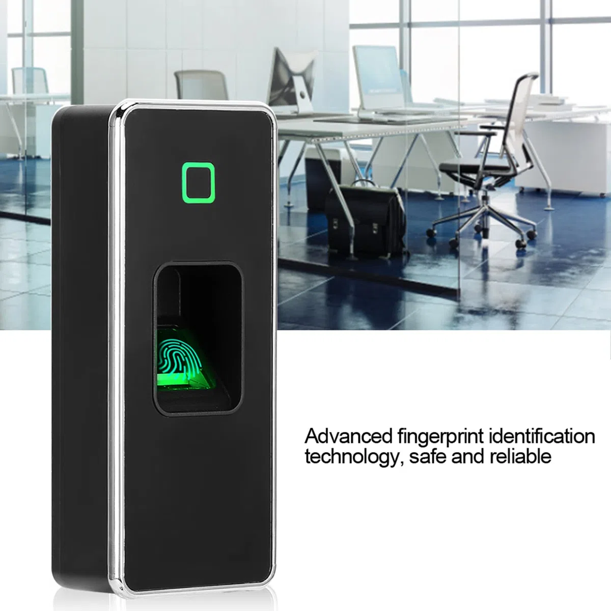 ZJchao Controlador de Acceso, Controlador de Acceso de Metal Lector de Tarjetas de 125 KHZ Huella Digital a Prueba de Agua Control de Lector de Puerta Abridor de Puerta