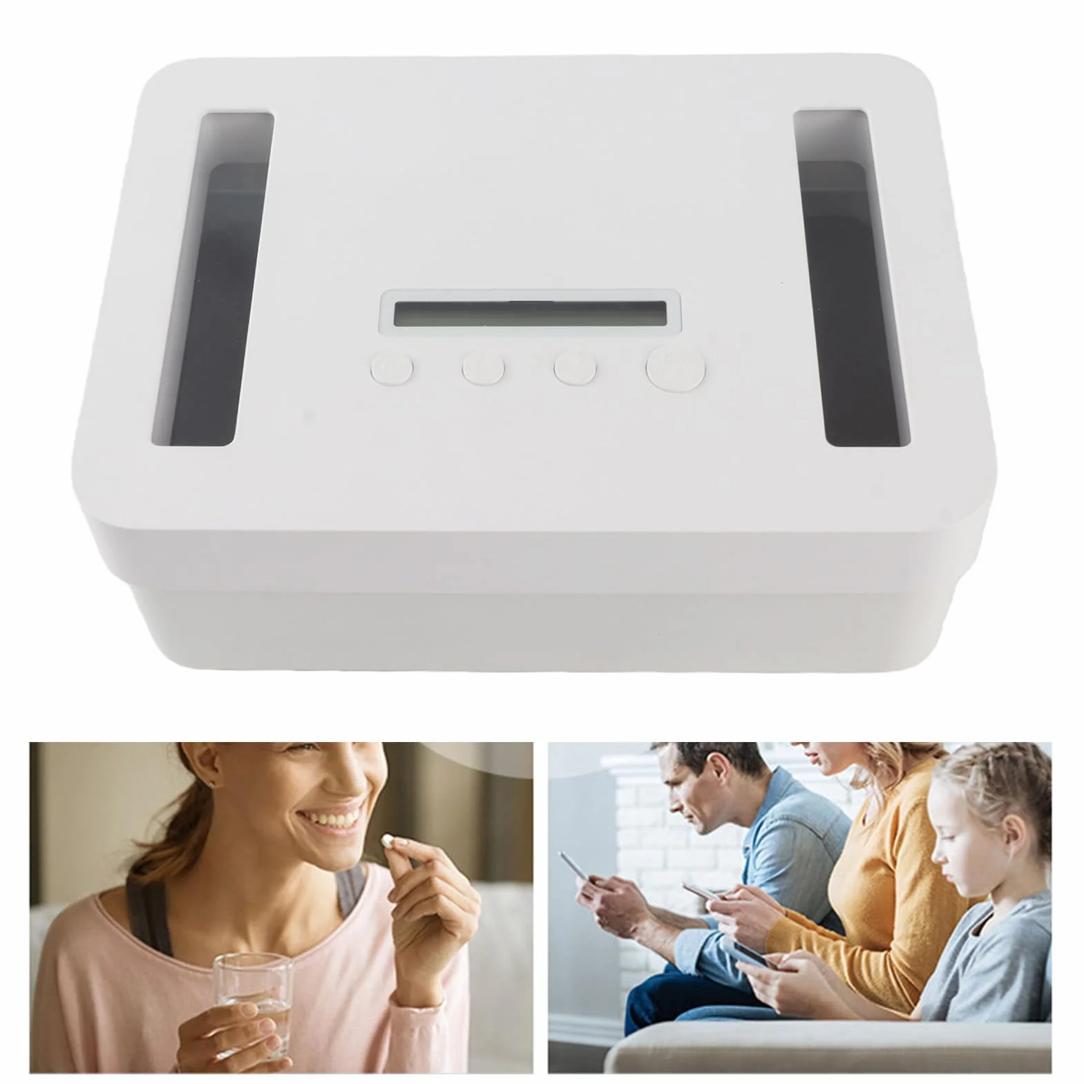 Caja de Seguridad con Temporizador de Metal, Caja de Seguridad para Teléfono con Temporizador, Contenedor de Autocontrol, Casillero de Liberación Prolongada hasta 365 Días (S)