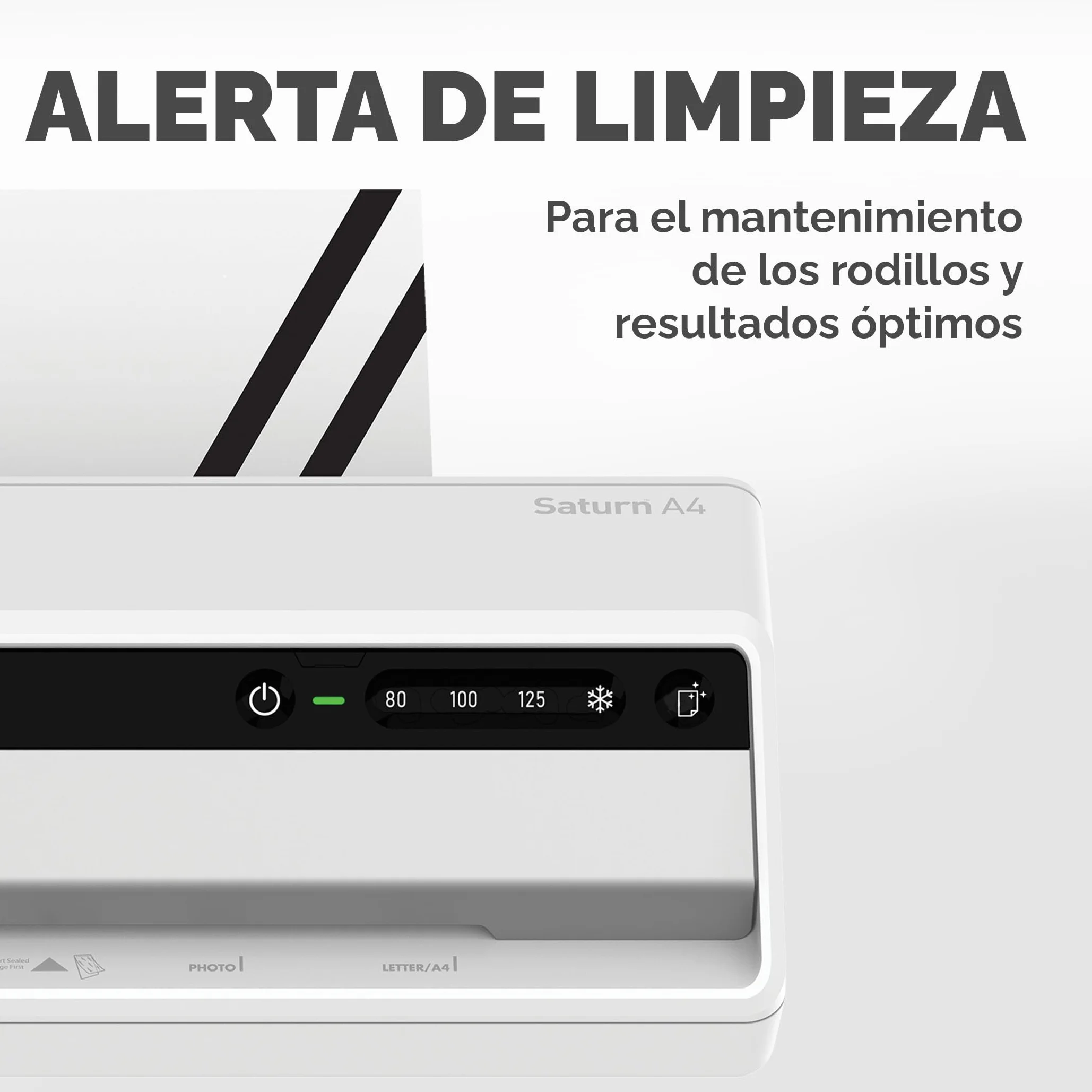 Fellowes Plastificadora Saturn A4 InstaHeat 60 segundos 80/100/125 micras Incluye 10 fundas