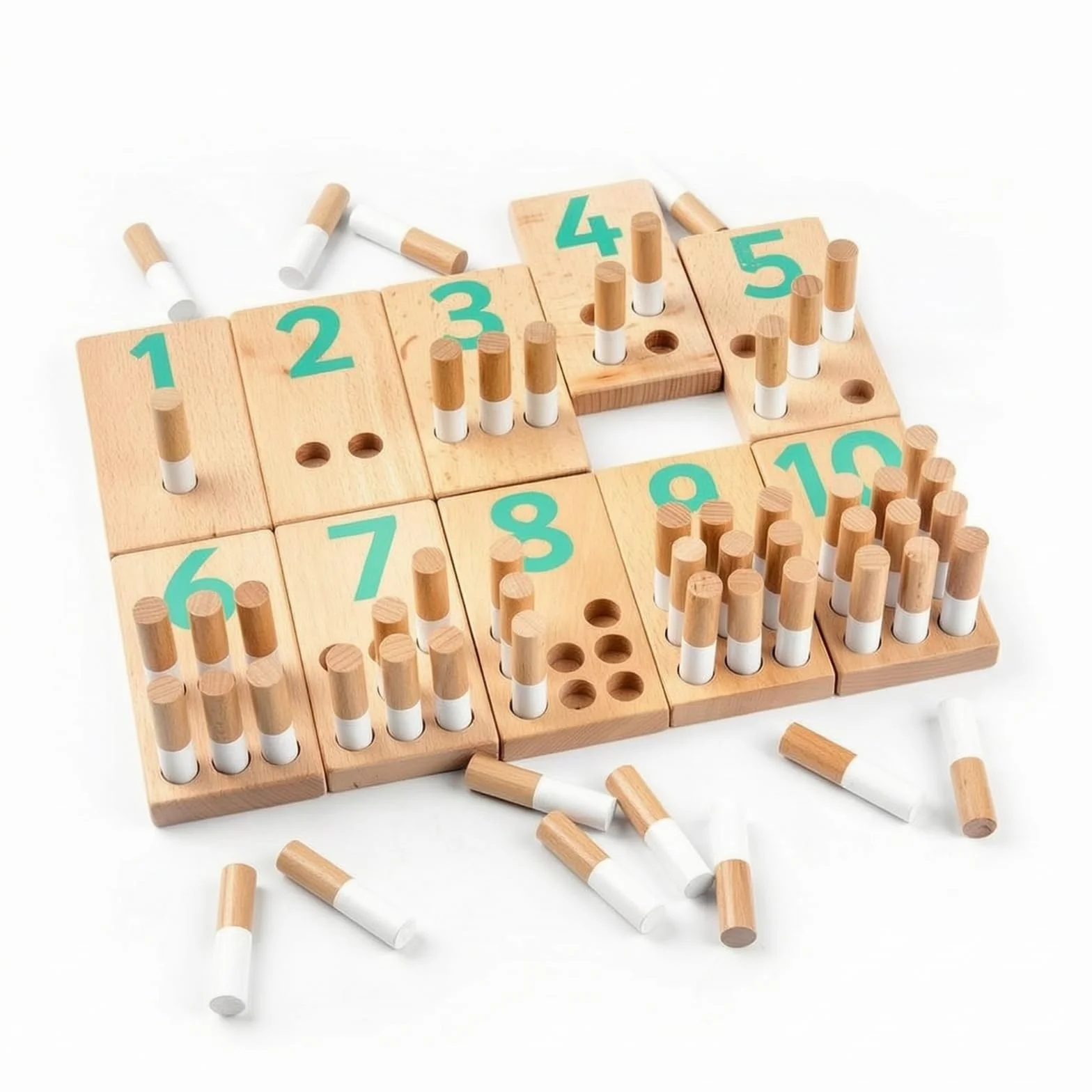 Juego Numerar Educativo Tablero con Clavijas Números Tablero Clavijas para Aula