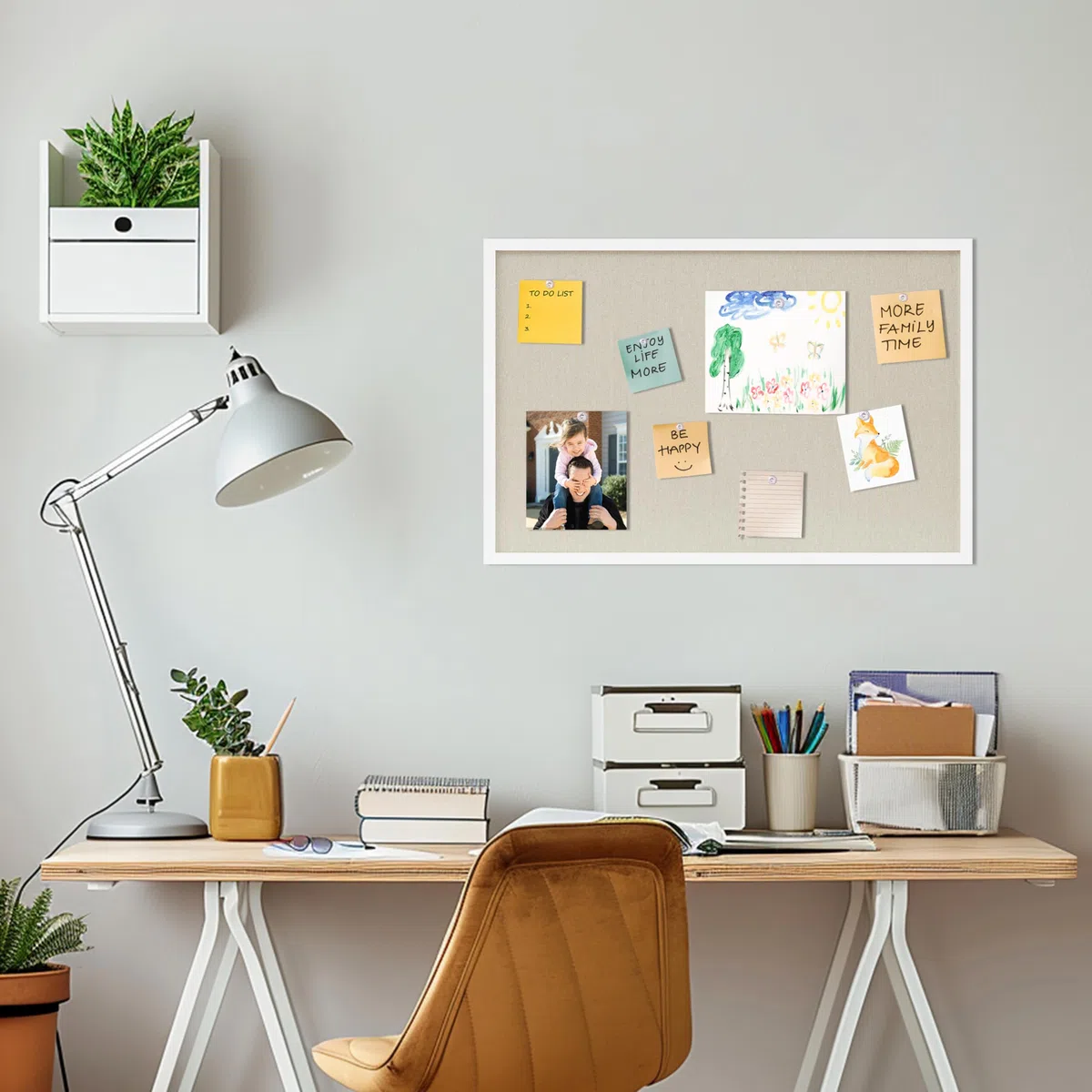 DAHAPYBOO Tablero de corcho con lino blanco, paquete de 2, tablón de anuncios de 30 x 20 pulgadas | Tableros de corcho colgantes para oficina, hogar, escuela, tablero de mensajes o decoración de tablero de visión