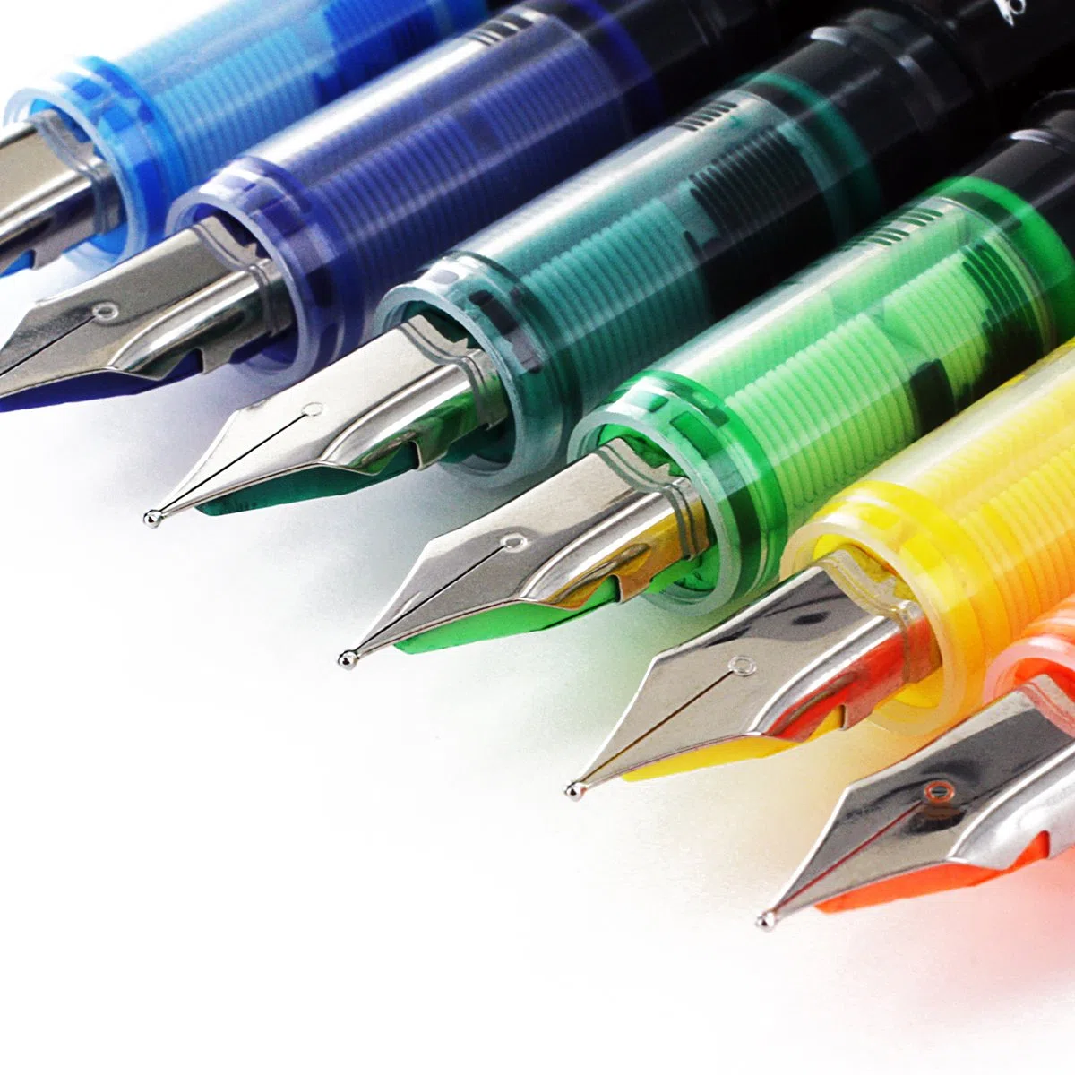 Thornton's Art Supply Plumas estilográficas Desechables, Plástico Metal, Multicolor, 12 Count (Pack of 1)