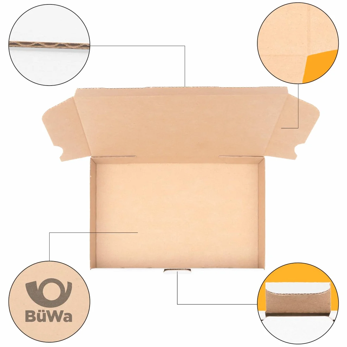 verpacking Cajas para Carta Máxima 320 x 225 x 50 mm Blanco [tamaño y cantidad a elegir] DIN A4 Maxi Carta MB-4 Caja de envío para correo de mercancías 25 unidades