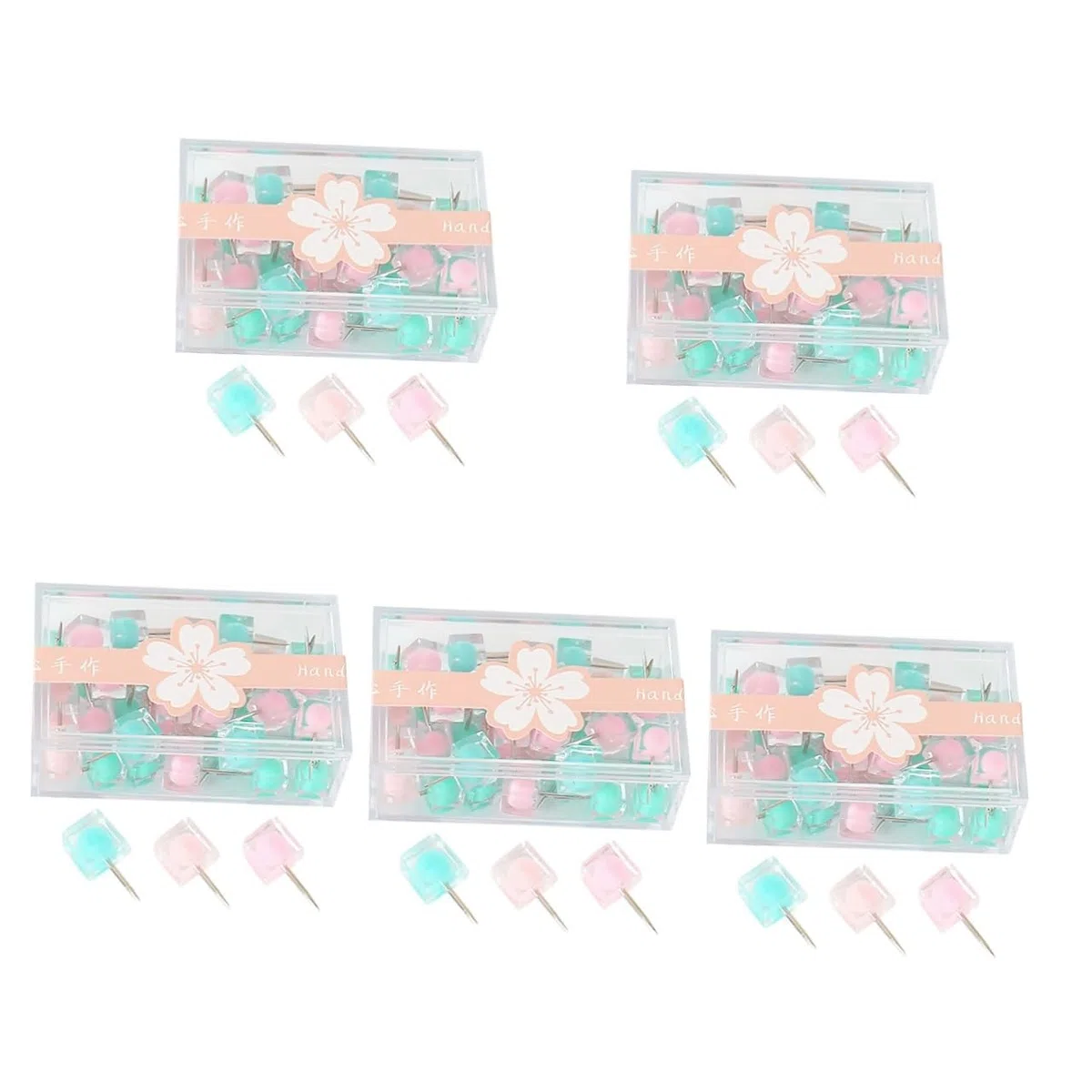 VILLCASE 200piezas Chinchetas De Color Candy Push para Pared De Tablero De Mensajes para y Escuela