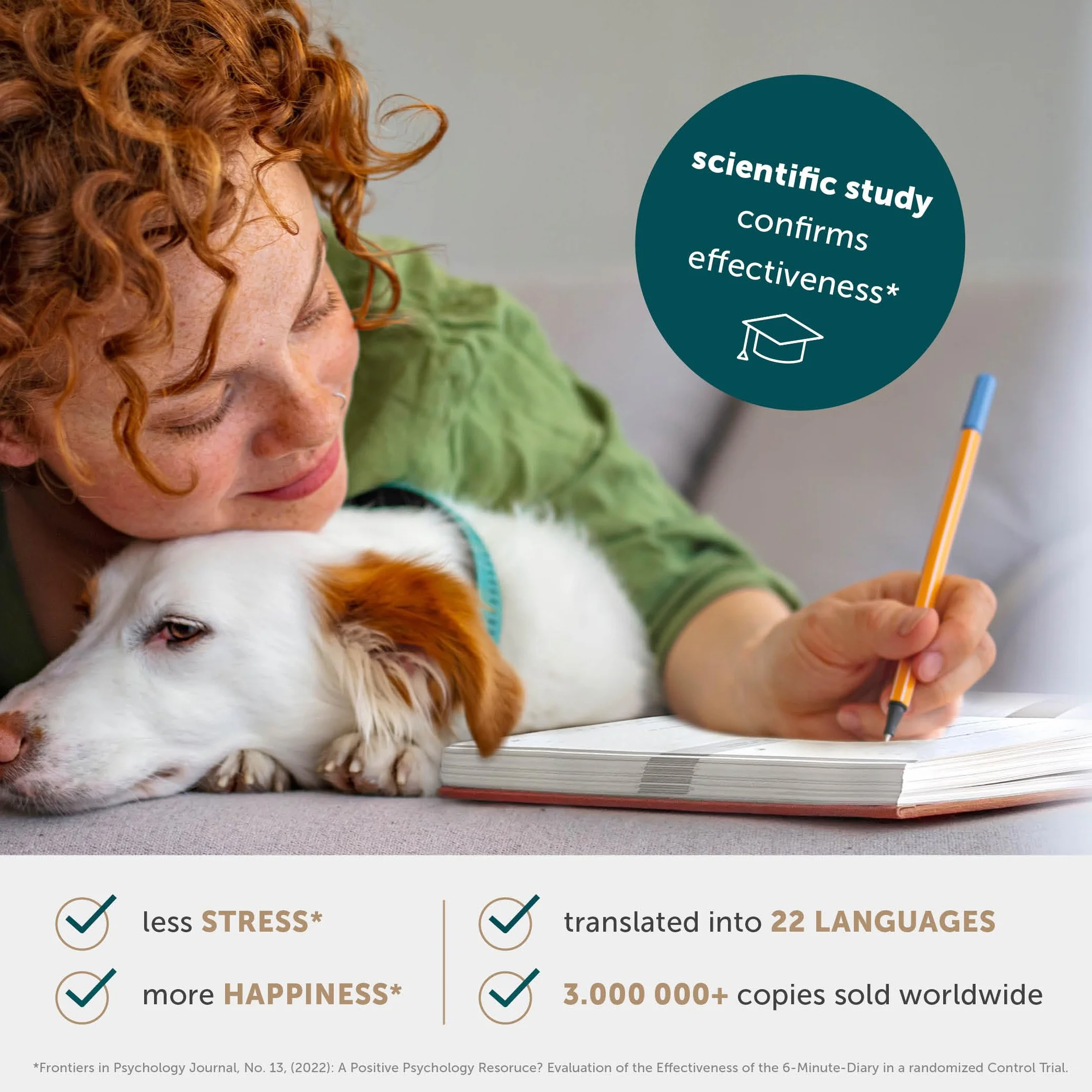 UrBestSelf 6-Minuten Diario de Gratitud PUR (Inglés) - Más Bienestar y Autoconocimiento + Diario Personal - Mindfulness, Meditación, Journaling Notebook para Adultos 2025