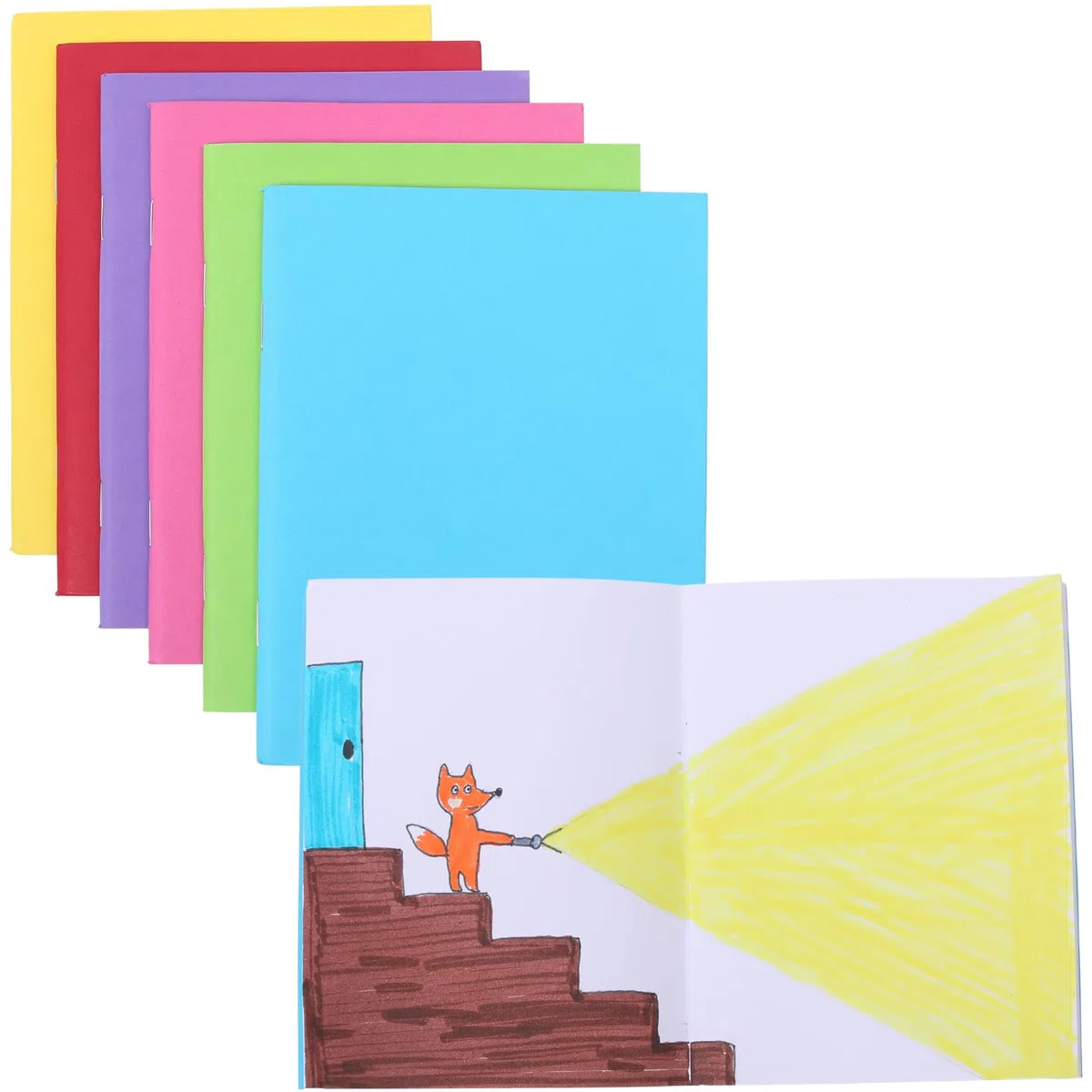Apprabbr Paquete de 96 libros en blanco para que los niños escriban historias, mini cuadernos a granel pequeños diarios sin forro para estudiantes, dibujo, bocetos, 24 hojas/48 páginas (cubiertas