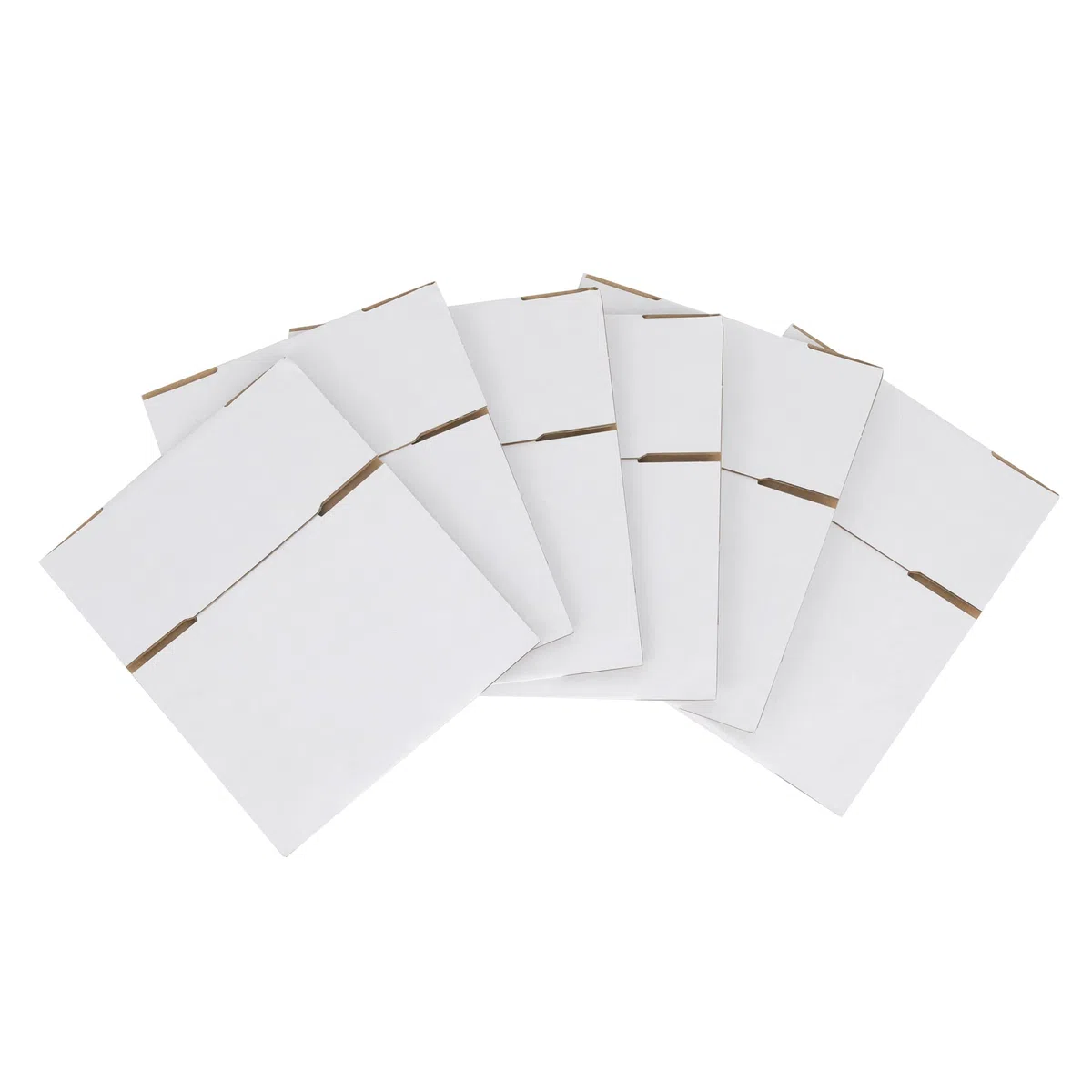 Cajas de envío 6x4x4, paquete de 50, cajas de cartón corrugado Kraft pequeñas para embalaje de correo, blanco
