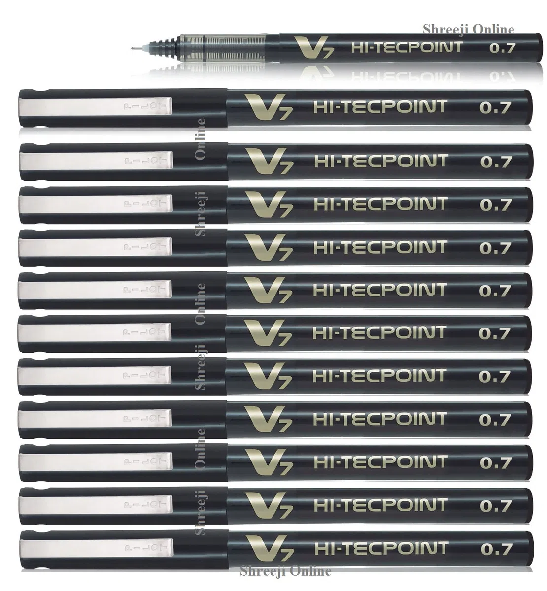 Pilot - Hi-Tecpoint V7 - Bolígrafo tinta líquida punto medio - Negro - (Caja 12 unidades)