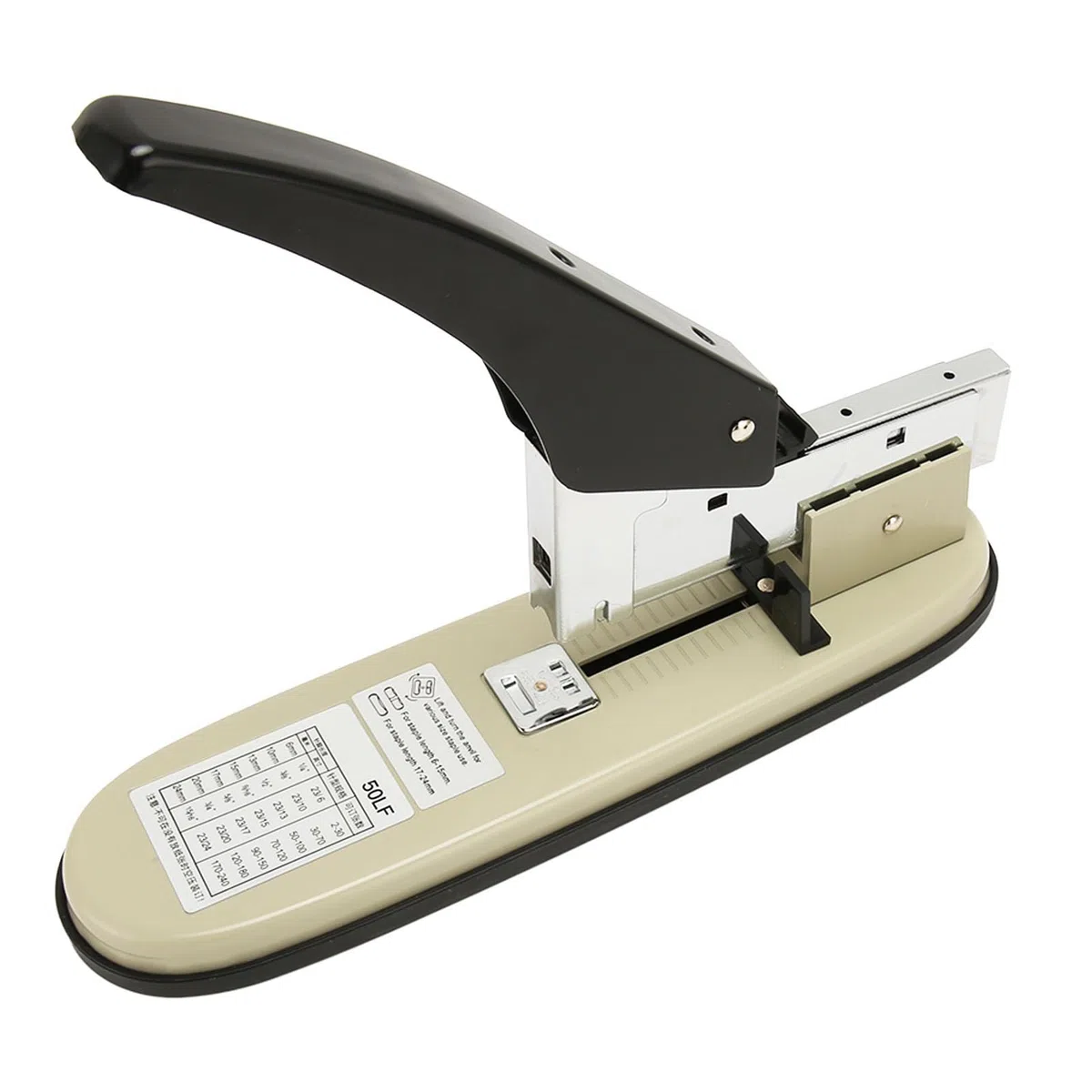 Grapadora de oficina grande, grapadora de escritorio ergonómica y fácil de usar, capacidad para 210 hojas, grapadora escolar, tienda de impresión doméstica