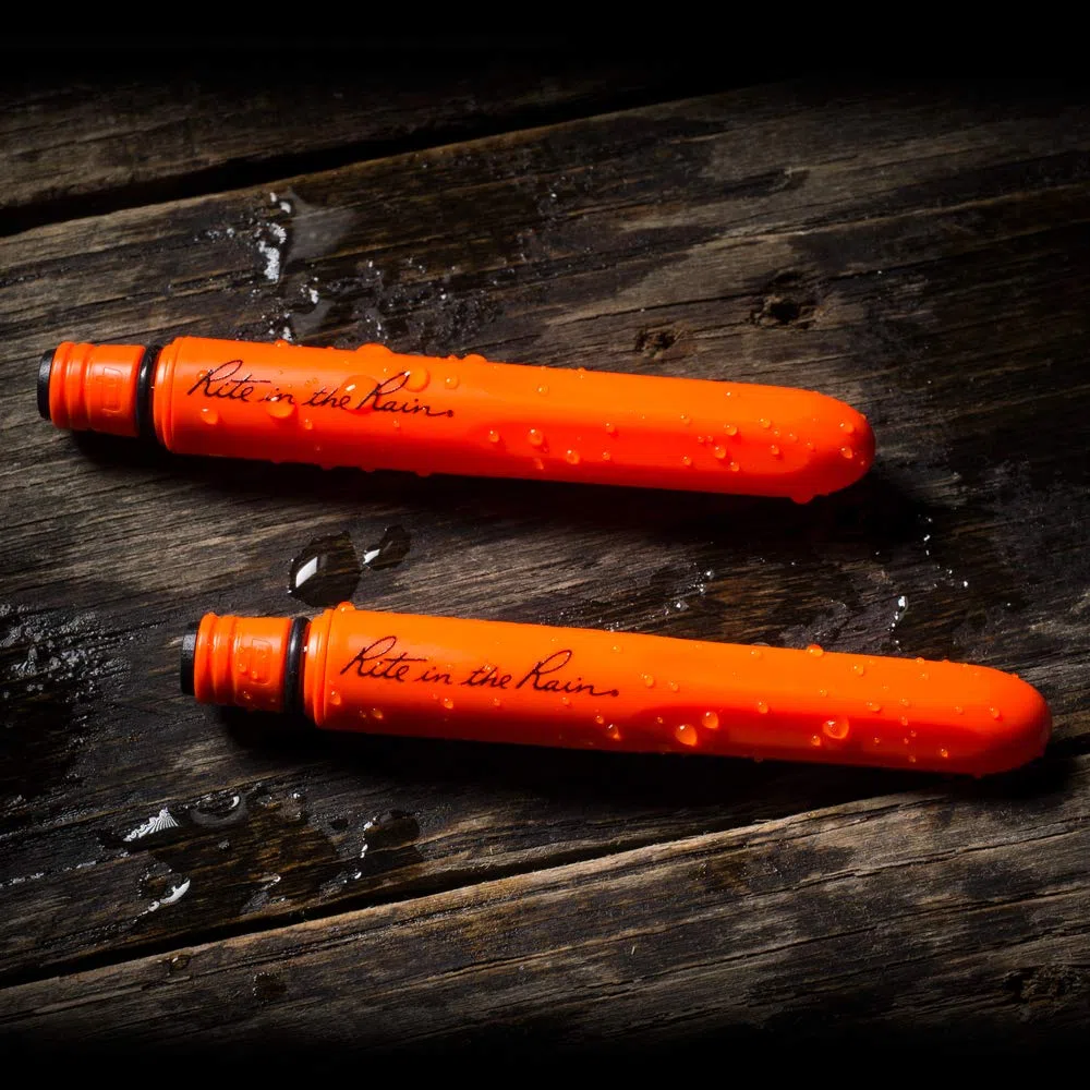 Rite in the Rain Orange Pocket Pen - Set of 2 (OR92) - EDC Waterproof Pen - Compact