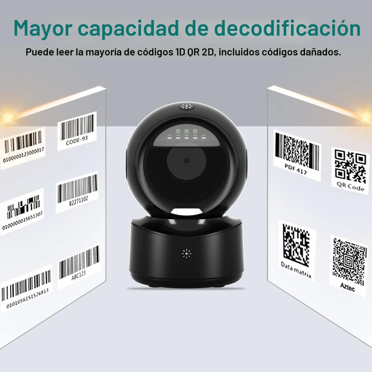 NetumScan Escáner de código de Barras USB con Cable 1D 2D QR Lector de código de Barras para supermercado Tienda minorista Almacén Sistema POS NSA5