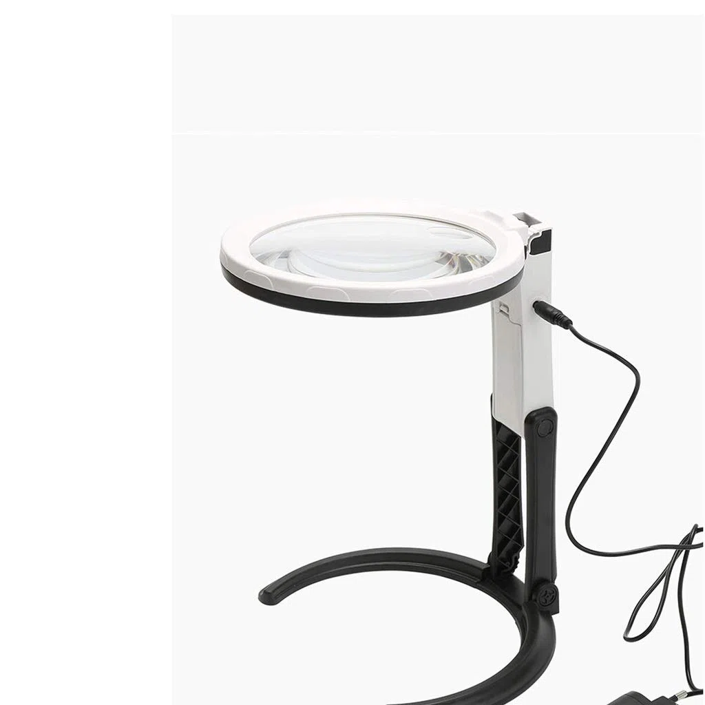 Lupa de mano, con luz LED, plegable, con lupa iluminada